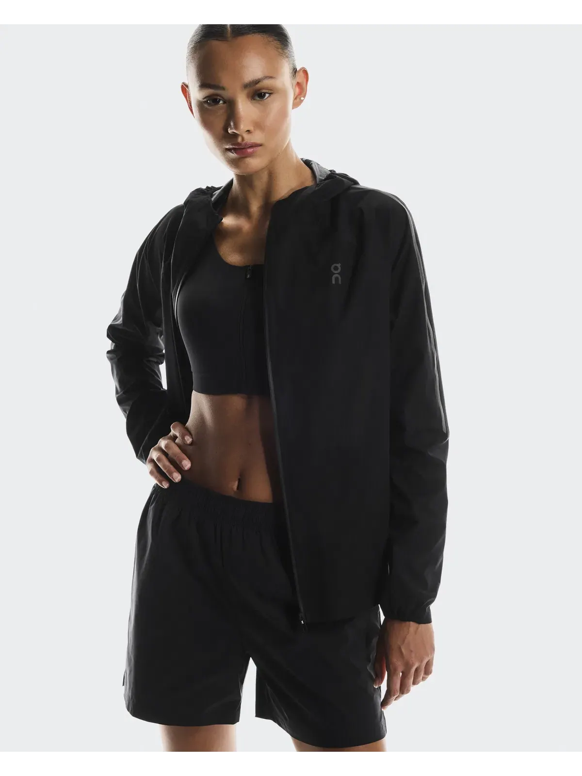 Женская куртка беговая водостойкая с капюшоном Performance Jacket Waterproof On — 7