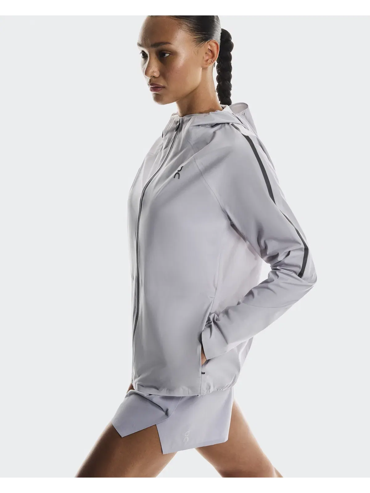 Женская куртка беговая водостойкая с капюшоном Performance Jacket Waterproof On — 7