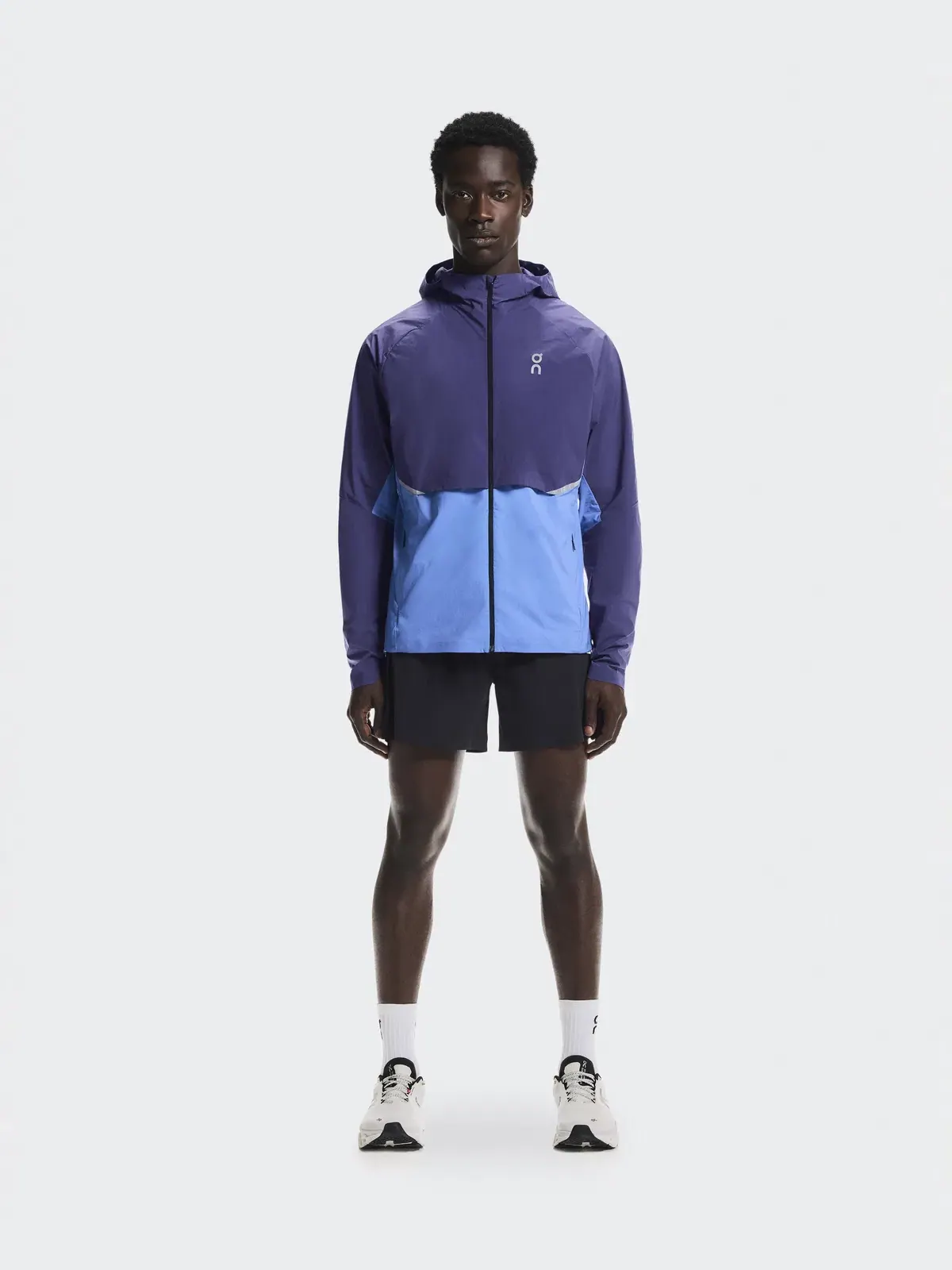 Мужская беговая куртка водоотталкивающая с регулируемым капюшоном Core Jacket On, Twilight Sailor — 2