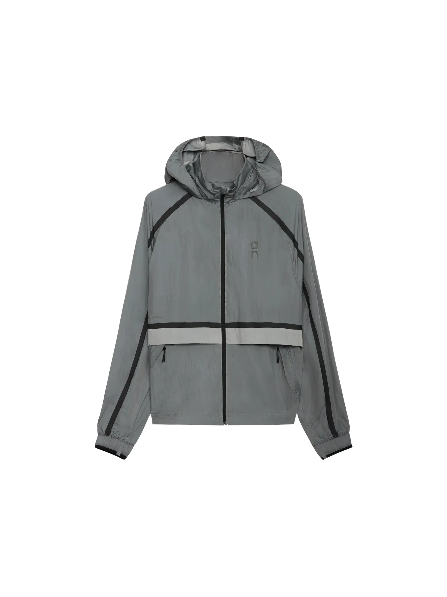 Женская беговая куртка ветрозащитная с капюшоном Performance Volt Jacket On — 1