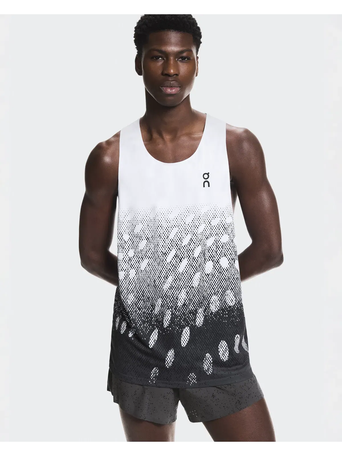 Мужская майка для бега ультралегкая с графичным принтом Zero Singlet On — 4