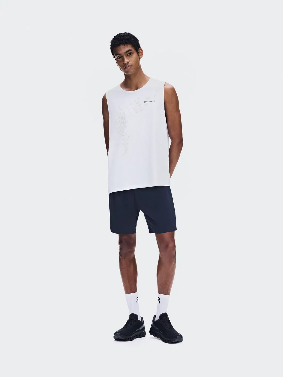 Мужская майка с принтом On Run Tank On White — 2