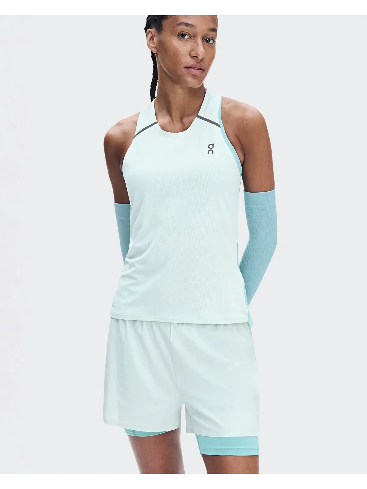 Женская беговая майка без рукавов с технологией DryTec Performance Tank On, Flurry Aquamarine — 5
