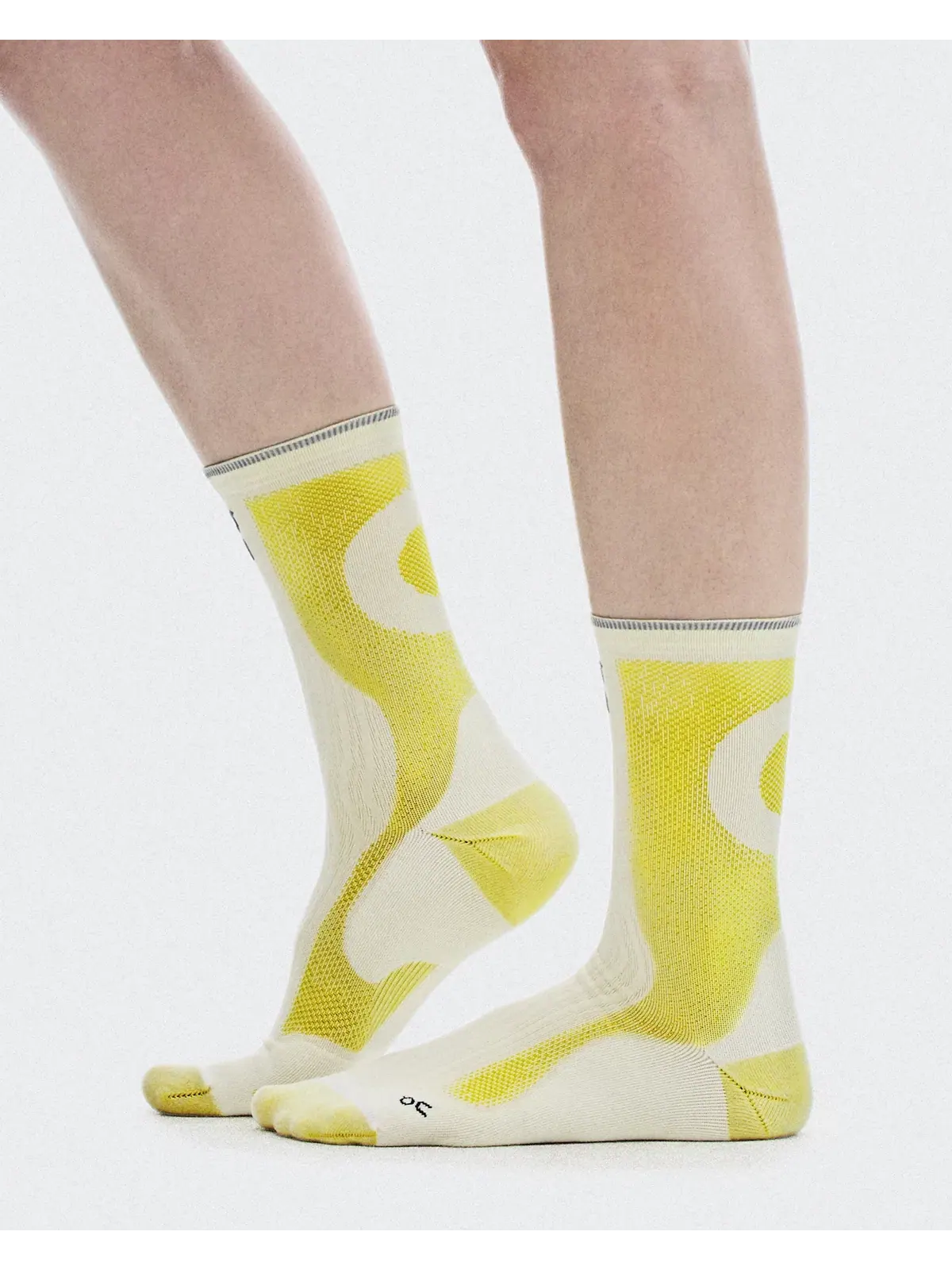 Высокие беговые носки с терракотовыми зонами амортизации Elite Run Sock High Hyper On — 3