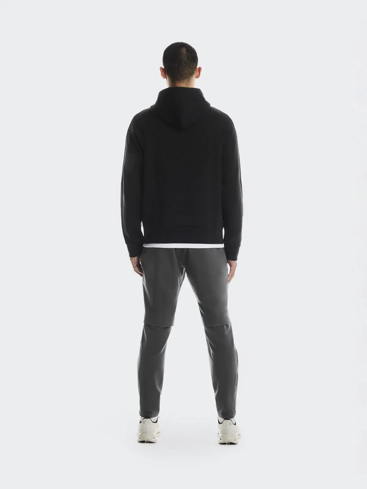 Мужское худи на молнии с карманами Focus Tech Zip Hoodie On — 3