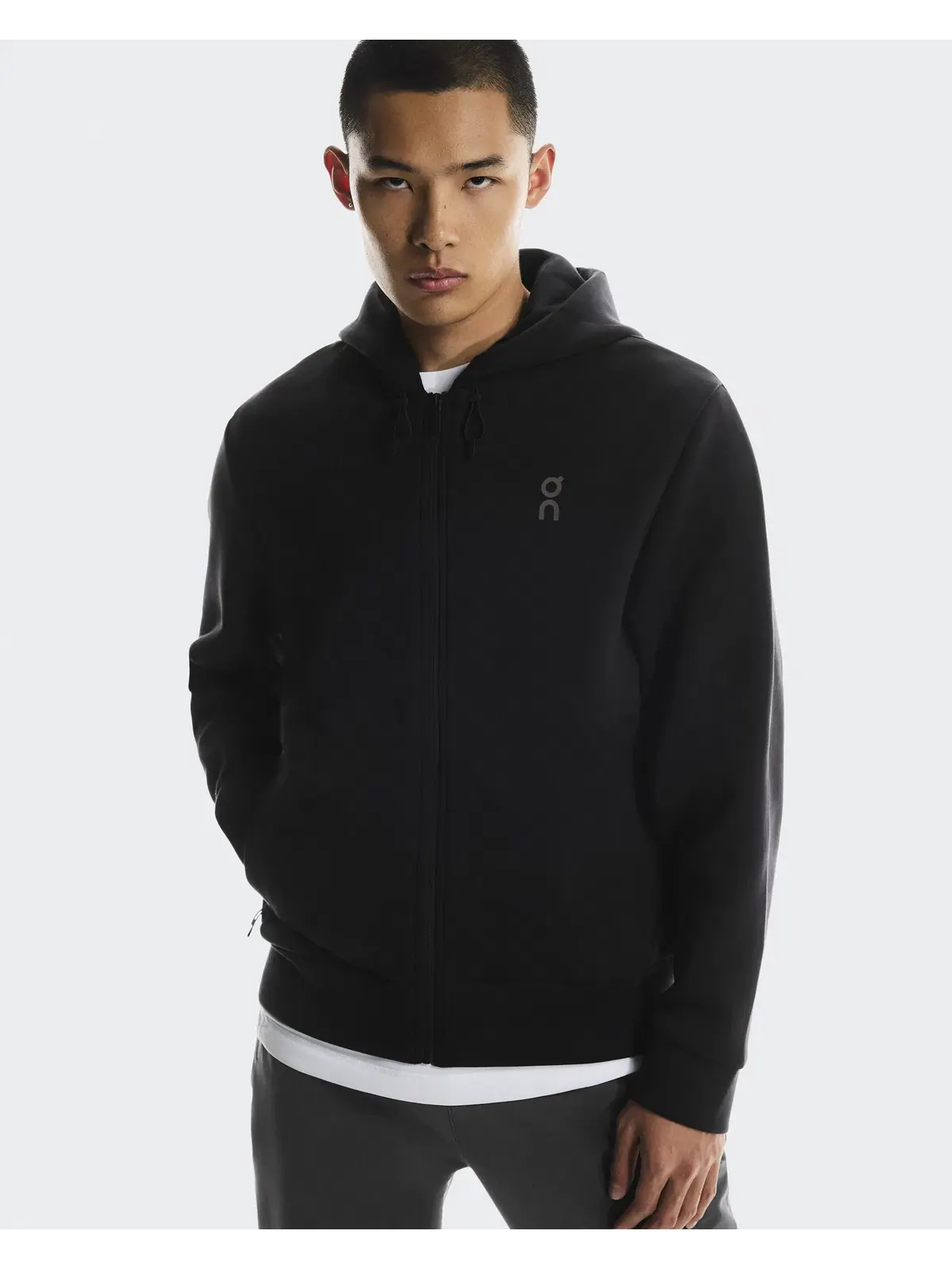 Мужское худи на молнии с карманами Focus Tech Zip Hoodie On — 4