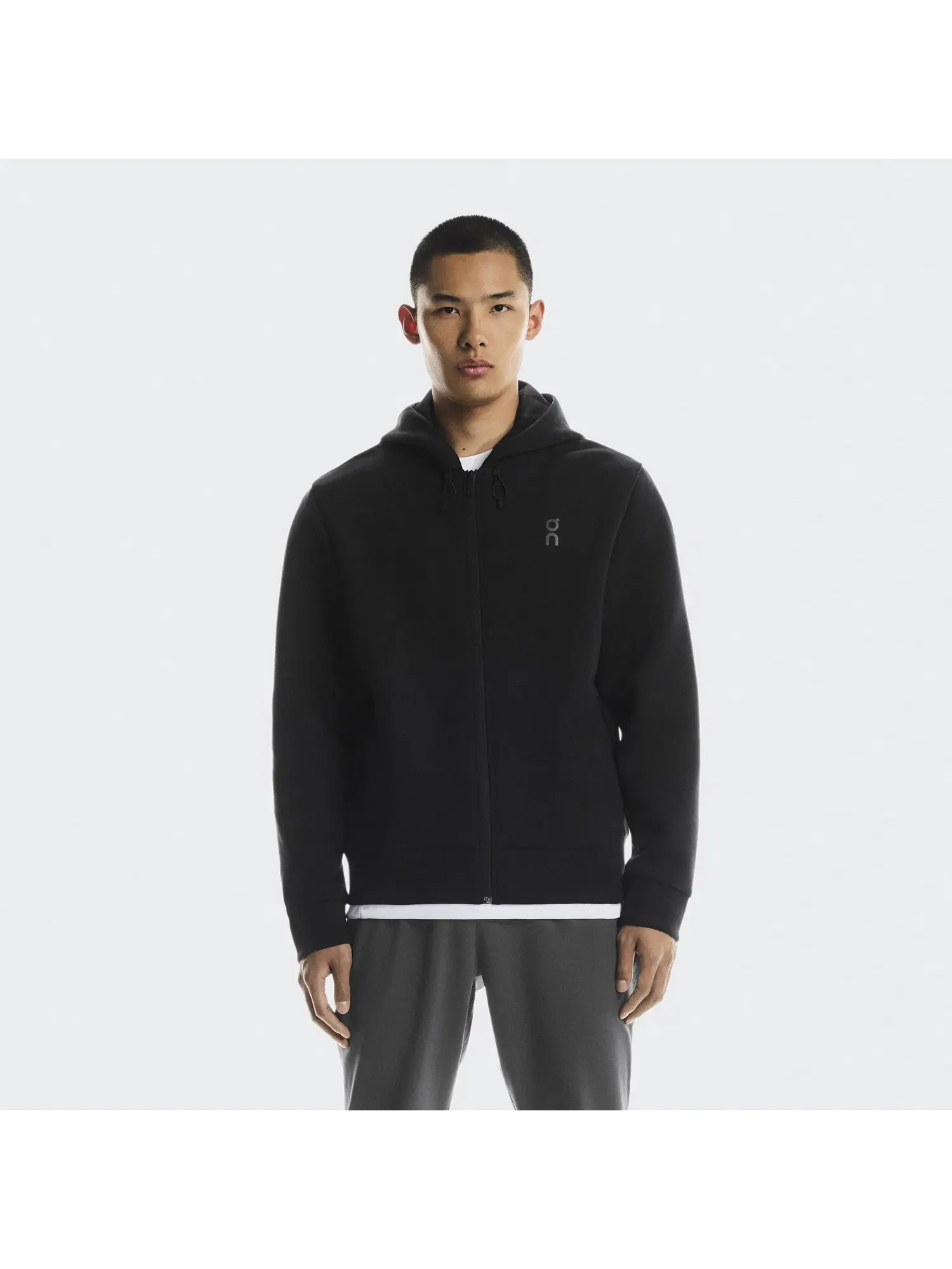 Мужское худи на молнии с карманами Focus Tech Zip Hoodie On — 8