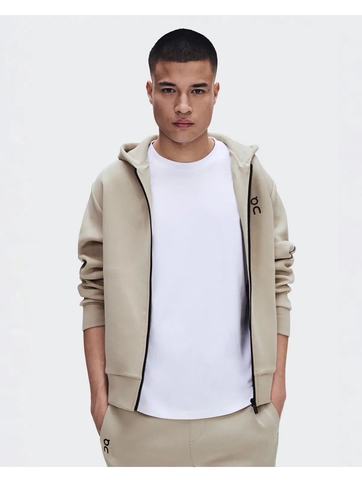 Мужское худи на молнии с карманами Focus Tech Zip Hoodie On — 9