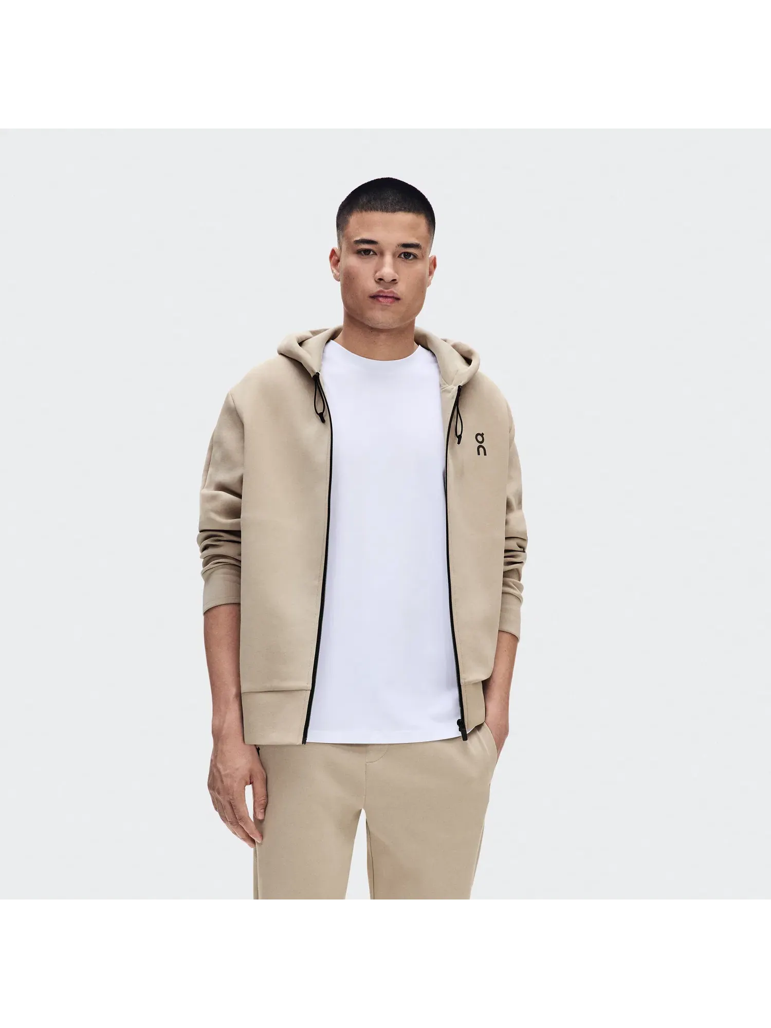 Мужское худи на молнии с карманами Focus Tech Zip Hoodie On — 10