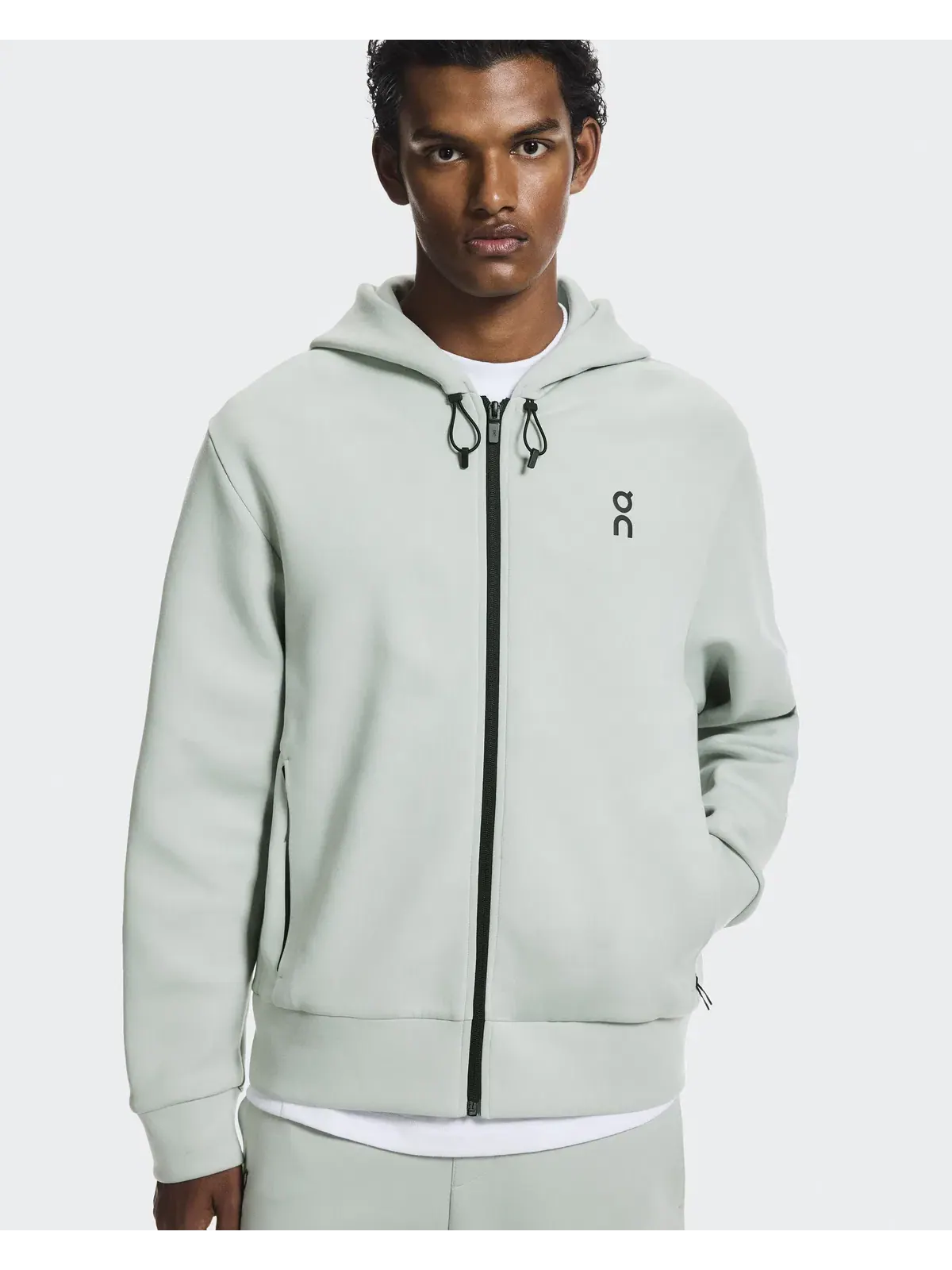 Мужское худи на молнии с карманами Focus Tech Zip Hoodie On — 4
