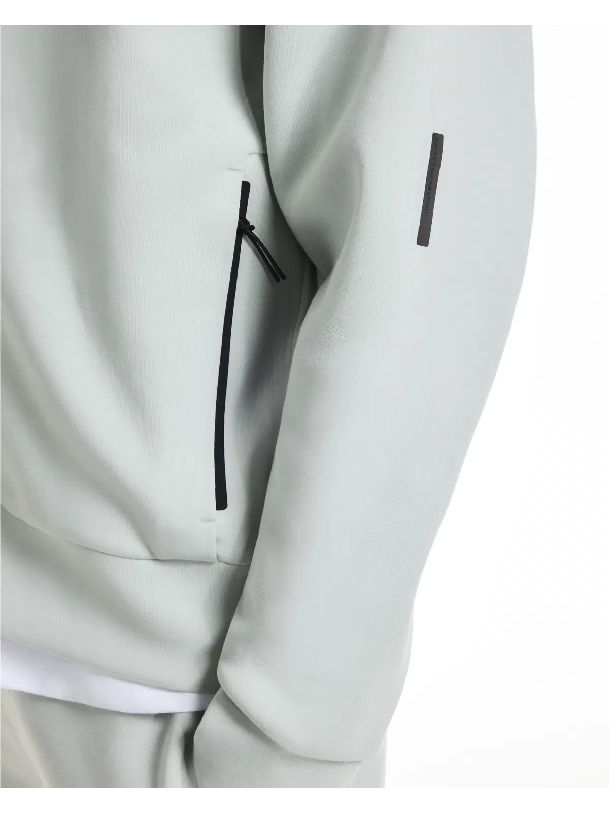 Мужское худи на молнии с карманами Focus Tech Zip Hoodie On — 7