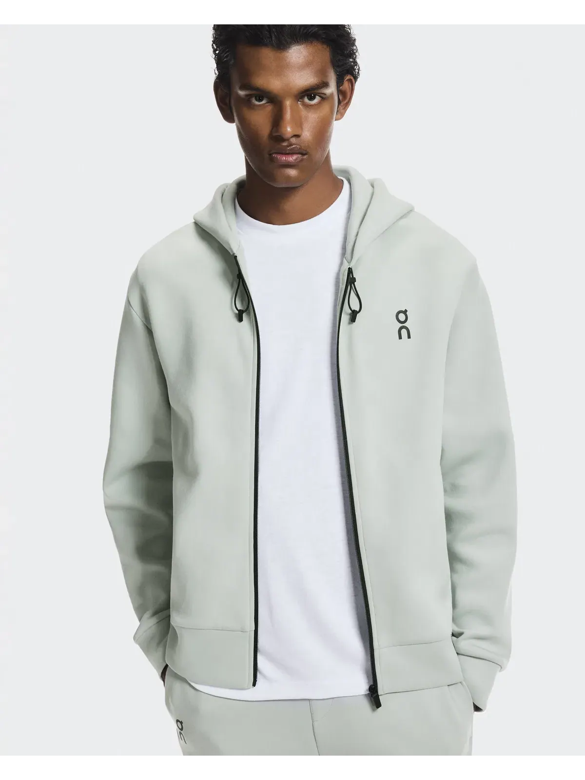 Мужское худи на молнии с карманами Focus Tech Zip Hoodie On — 8