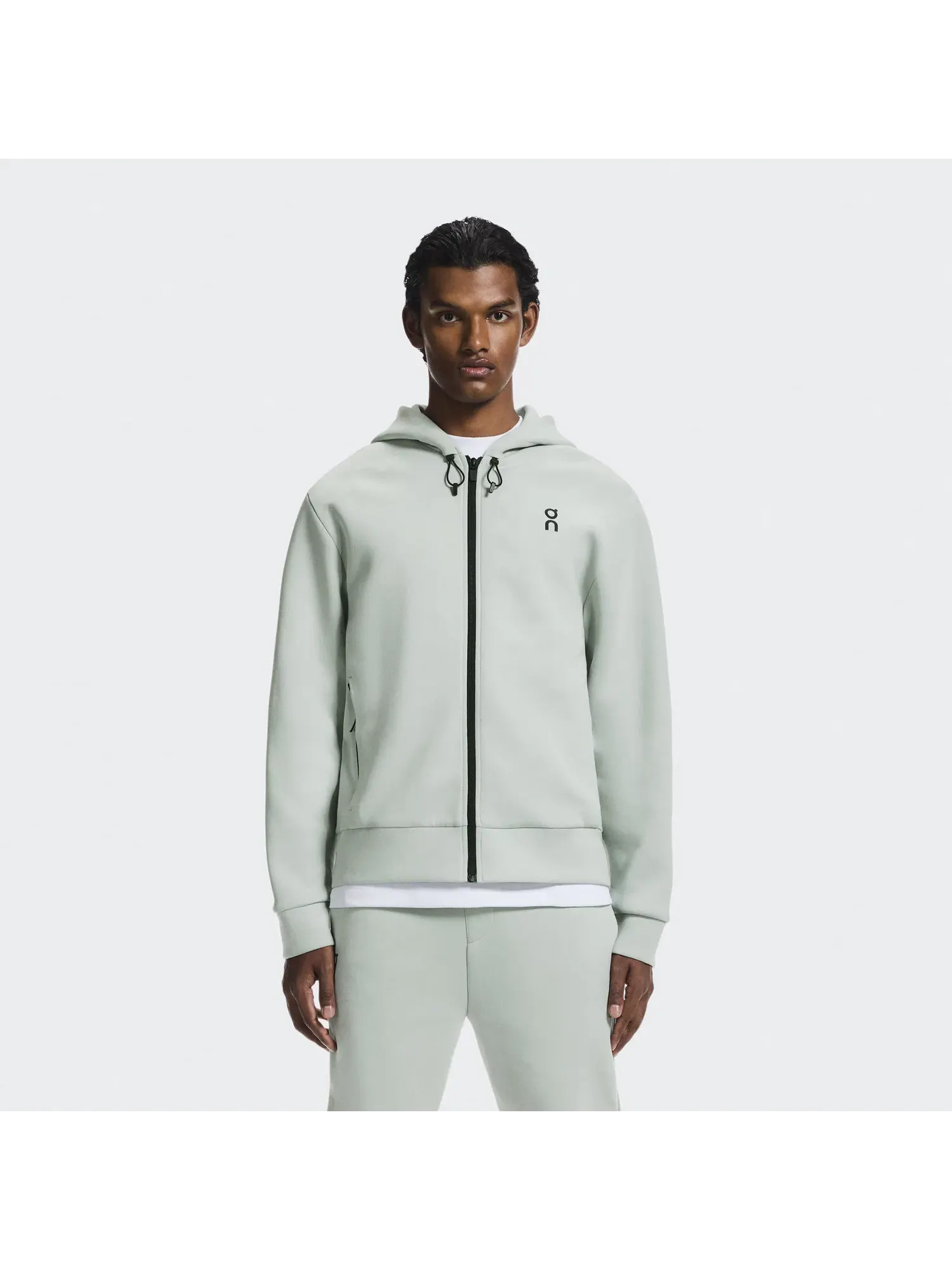 Мужское худи на молнии с карманами Focus Tech Zip Hoodie On — 9