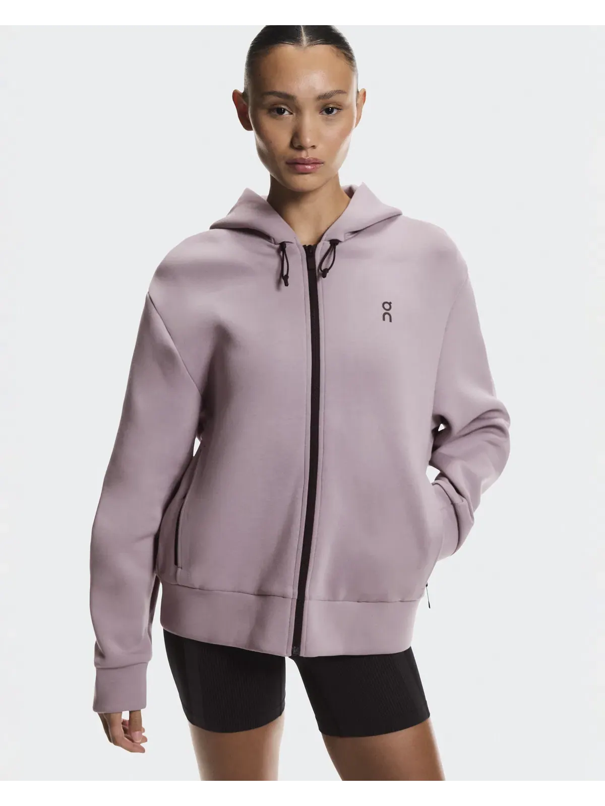Женское худи на молнии с карманами Focus Tech Zip Hoodie On, Heron — 4