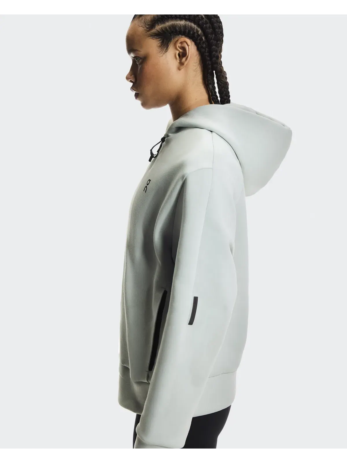 Женское худи на молнии с карманами Focus Tech Zip Hoodie On — 7
