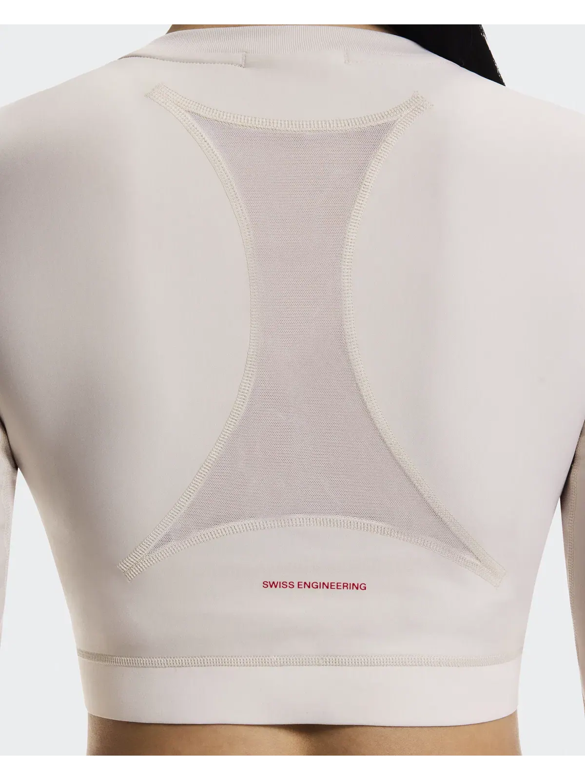 Женский тренировочный лонгслив укороченный с сетчатой вставкой Train Long Sleeve Crop Year of the Horse On — 6