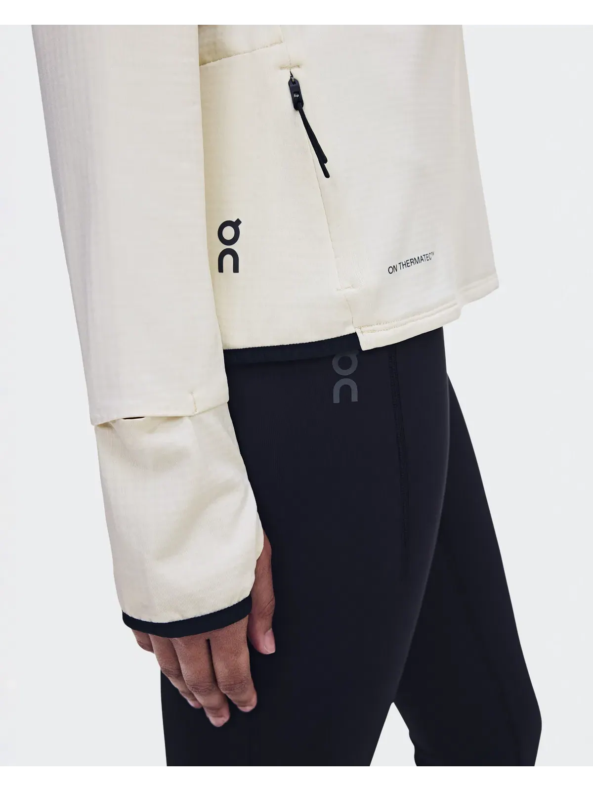 Женский лонгслив утепленный с потайным карманом Climate Shirt On, Hare — 7