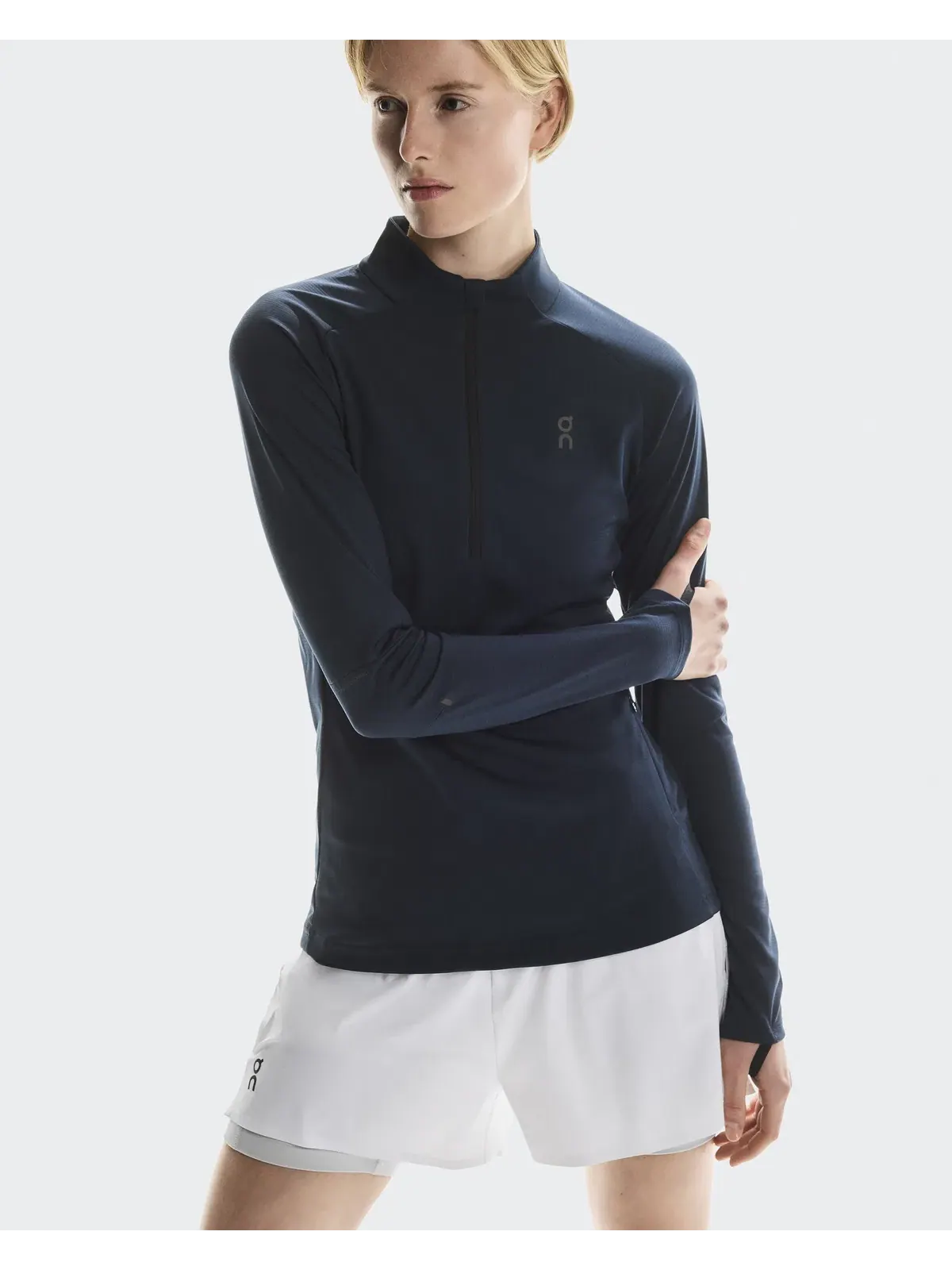 Женская футболка с длинным рукавом с четверть-молнией Climate Shirt On — 4