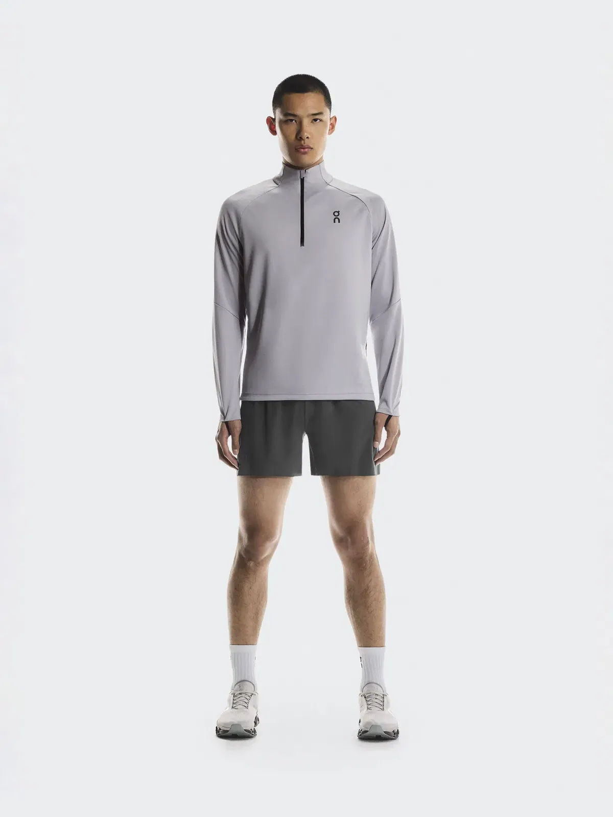 Мужская футболка с длинным рукавом с четверть-молнией Climate Shirt On — 2
