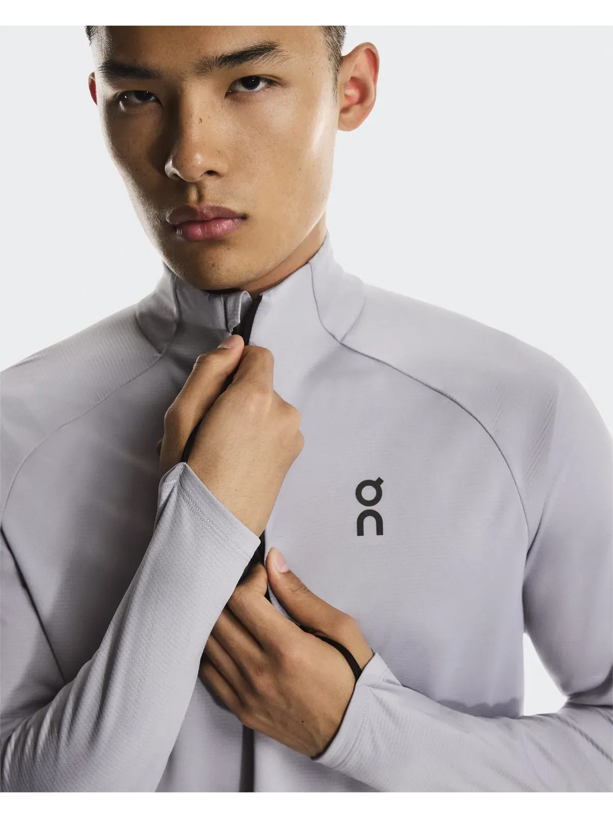 Мужская футболка с длинным рукавом с четверть-молнией Climate Shirt On — 5