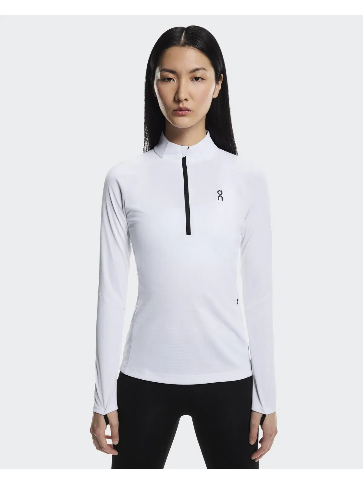 Женская футболка с длинным рукавом и четверть-молнией Climate Shirt On — 4