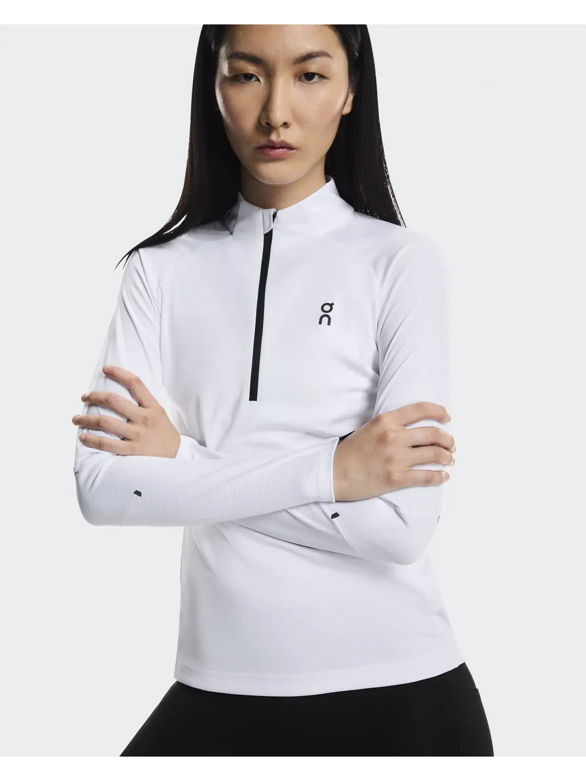 Женская футболка с длинным рукавом и четверть-молнией Climate Shirt On — 8