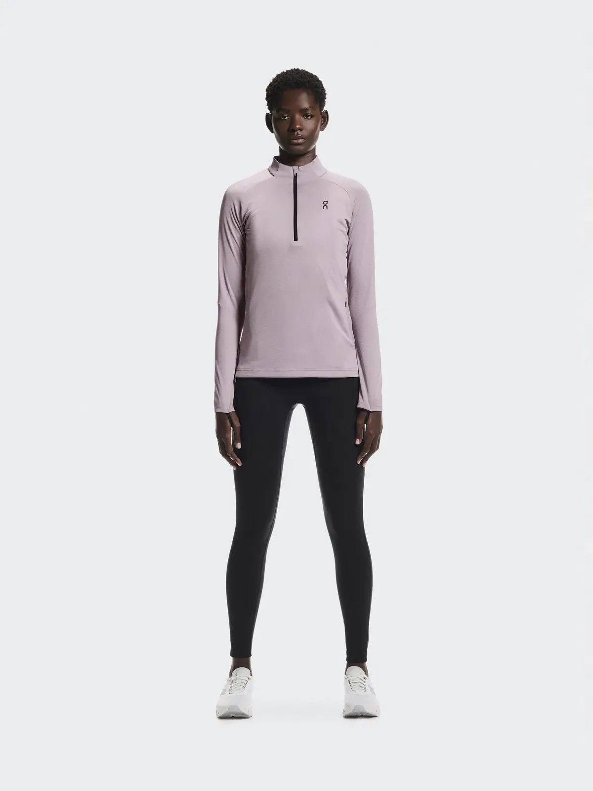 Женская футболка с длинным рукавом и четверть-молнией Climate Shirt On, Heron — 2