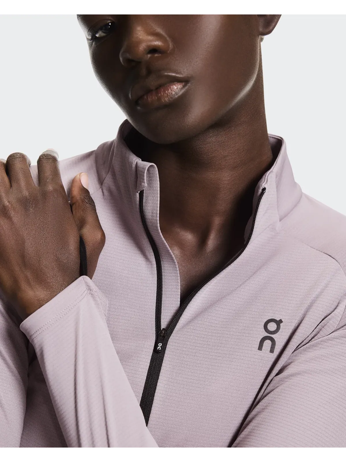 Женская футболка с длинным рукавом и четверть-молнией Climate Shirt On, Heron — 6