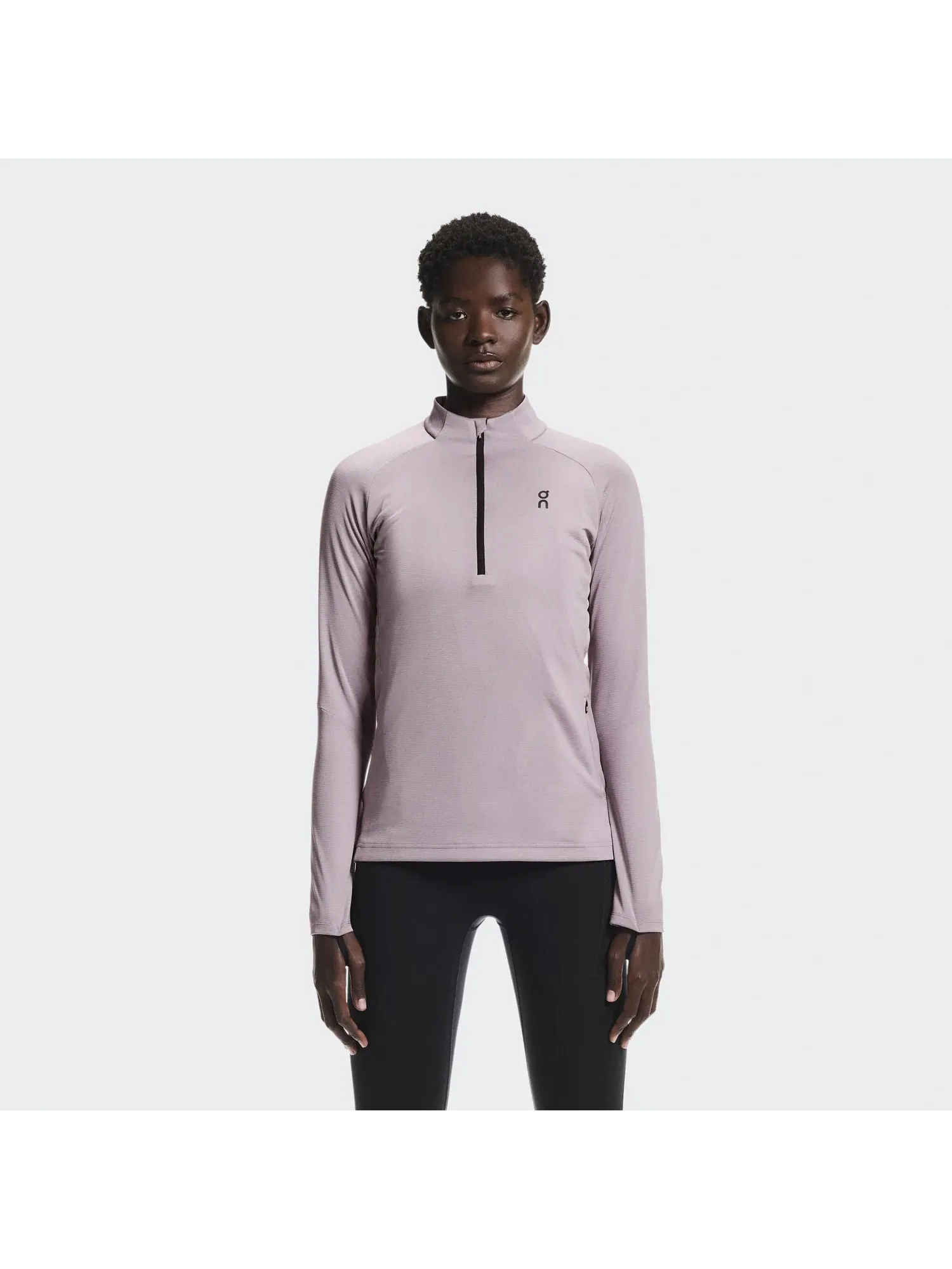 Женская футболка с длинным рукавом и четверть-молнией Climate Shirt On, Heron — 9
