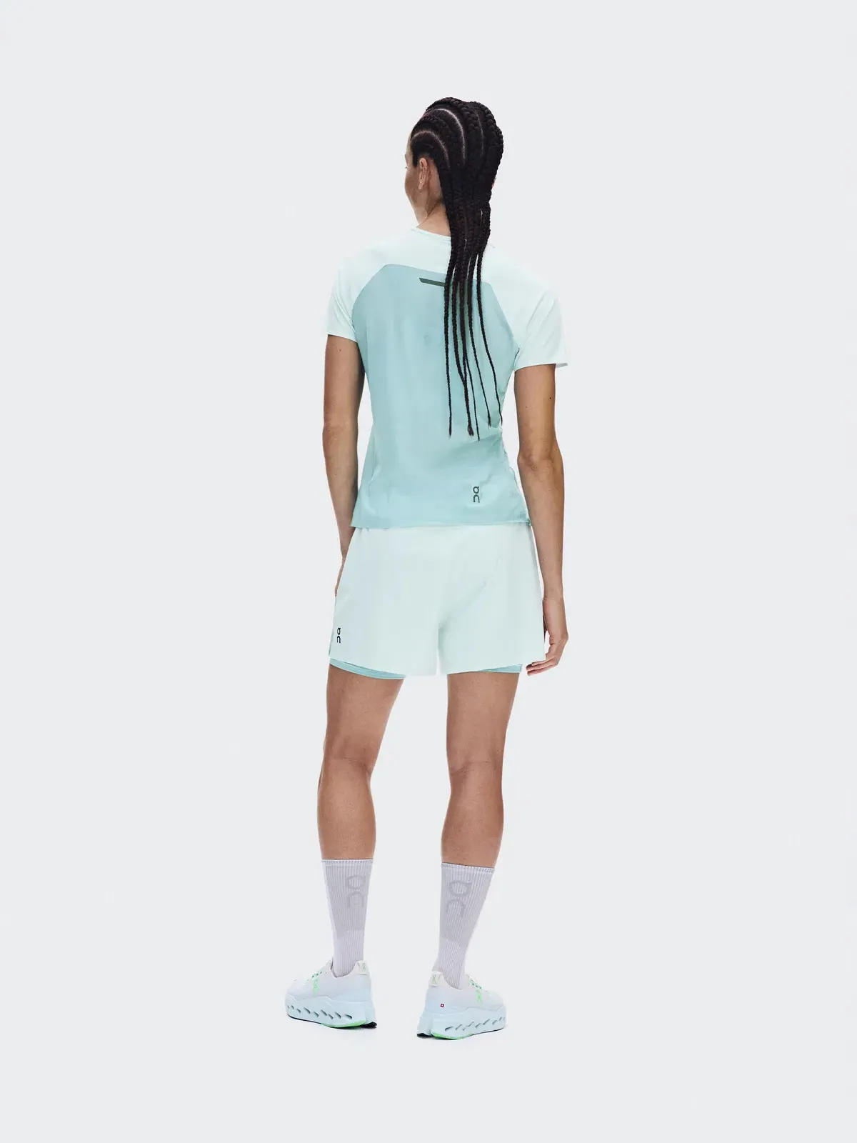 Женская футболка беговая с бесшовными швами Performance-T On, Flurry Aquamarine — 4