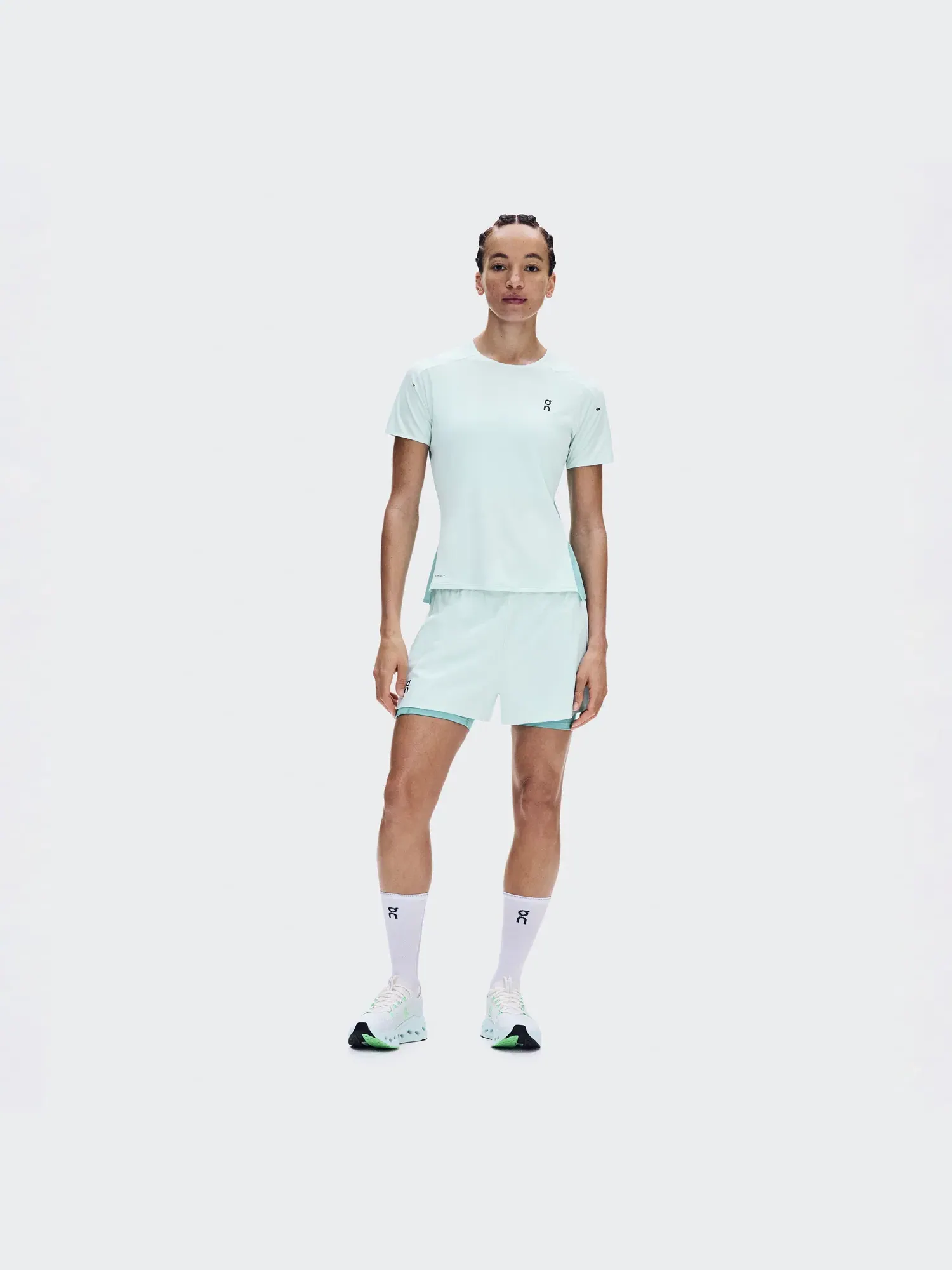 Женская футболка беговая с бесшовными швами Performance-T On, Flurry Aquamarine — 9