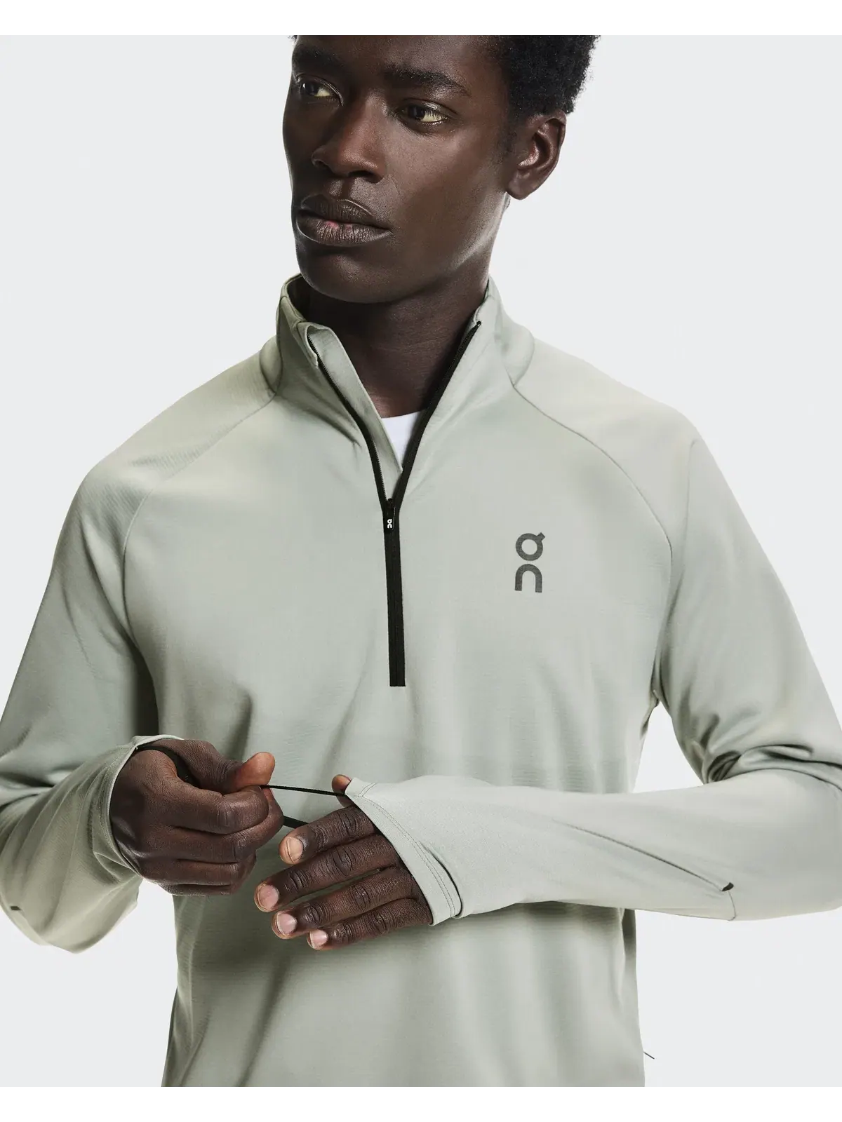 Мужская футболка с длинным рукавом с четверть-молнией Climate Shirt On, Tin — 3