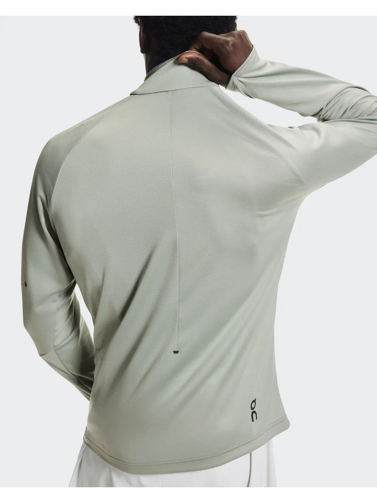 Мужская футболка с длинным рукавом с четверть-молнией Climate Shirt On, Tin — 4