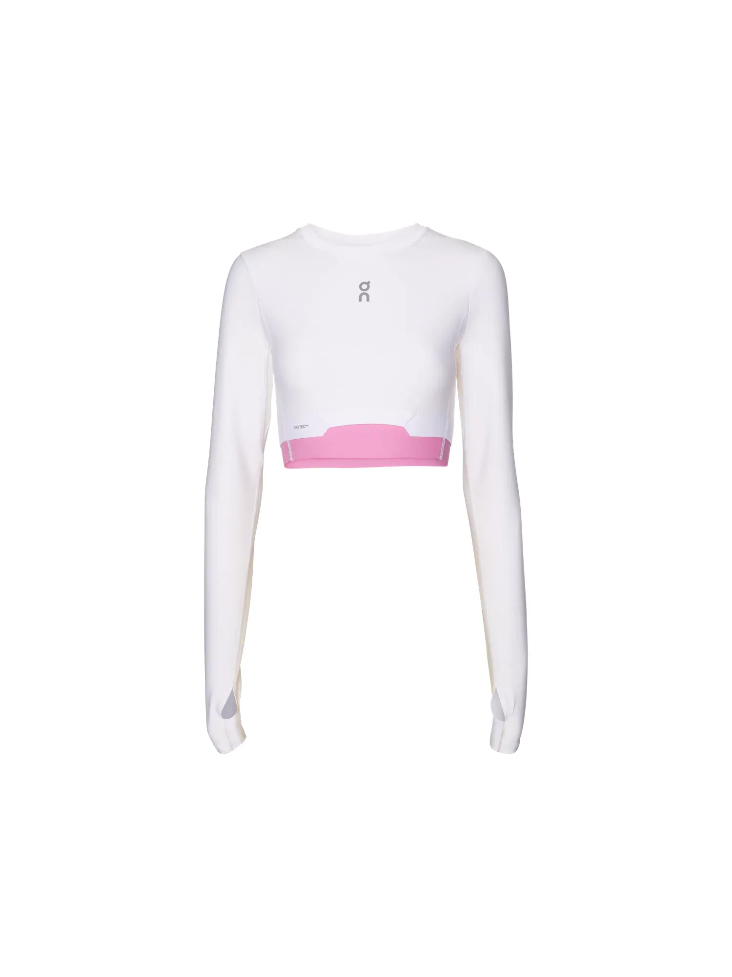 Женский лонгслив укороченный с сетчатыми вставками Train Long Sleeve Crop On — 1