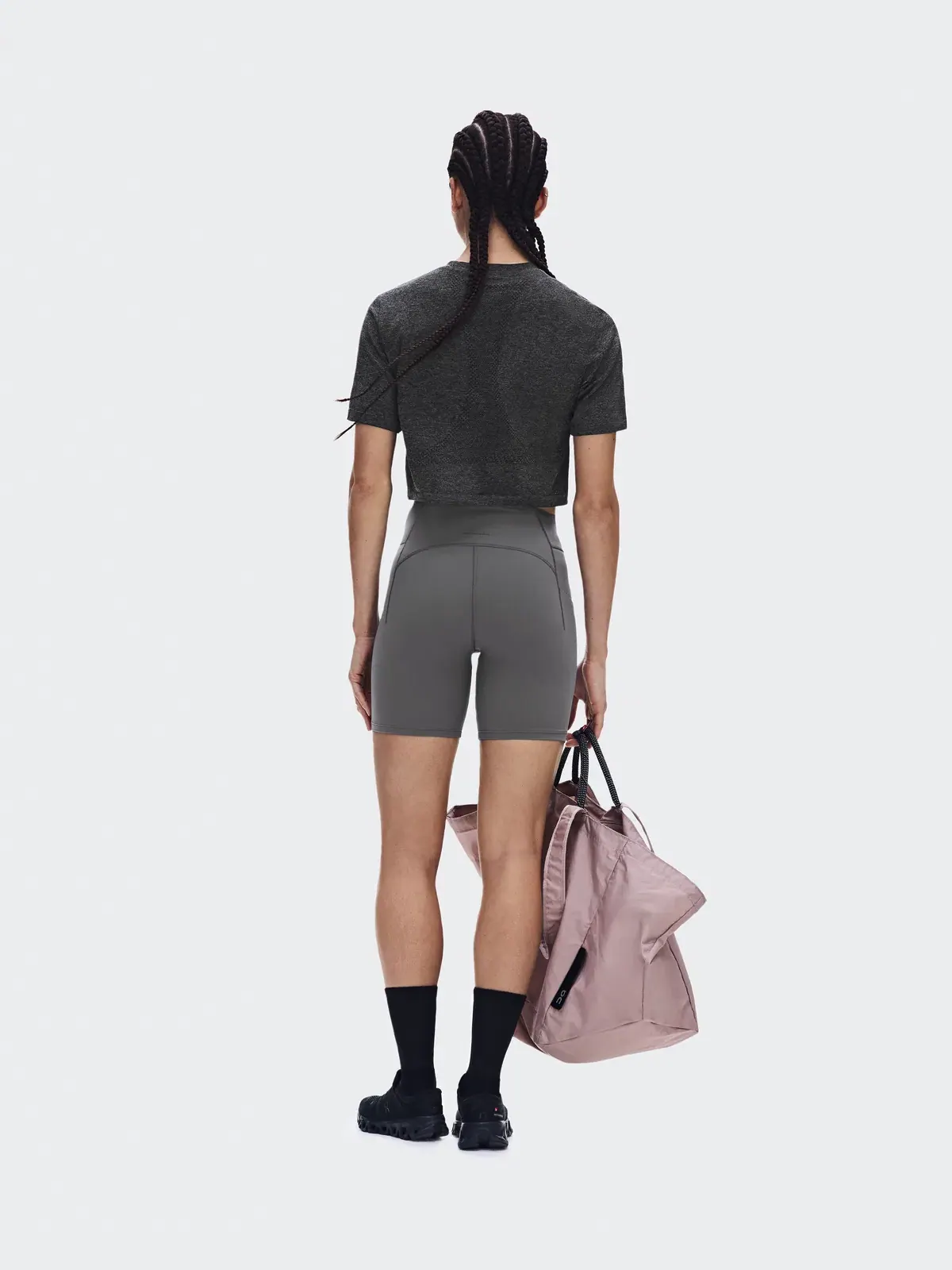 Женская футболка укороченная с принтом Train Flex-T Crop On, Ember Heather — 4