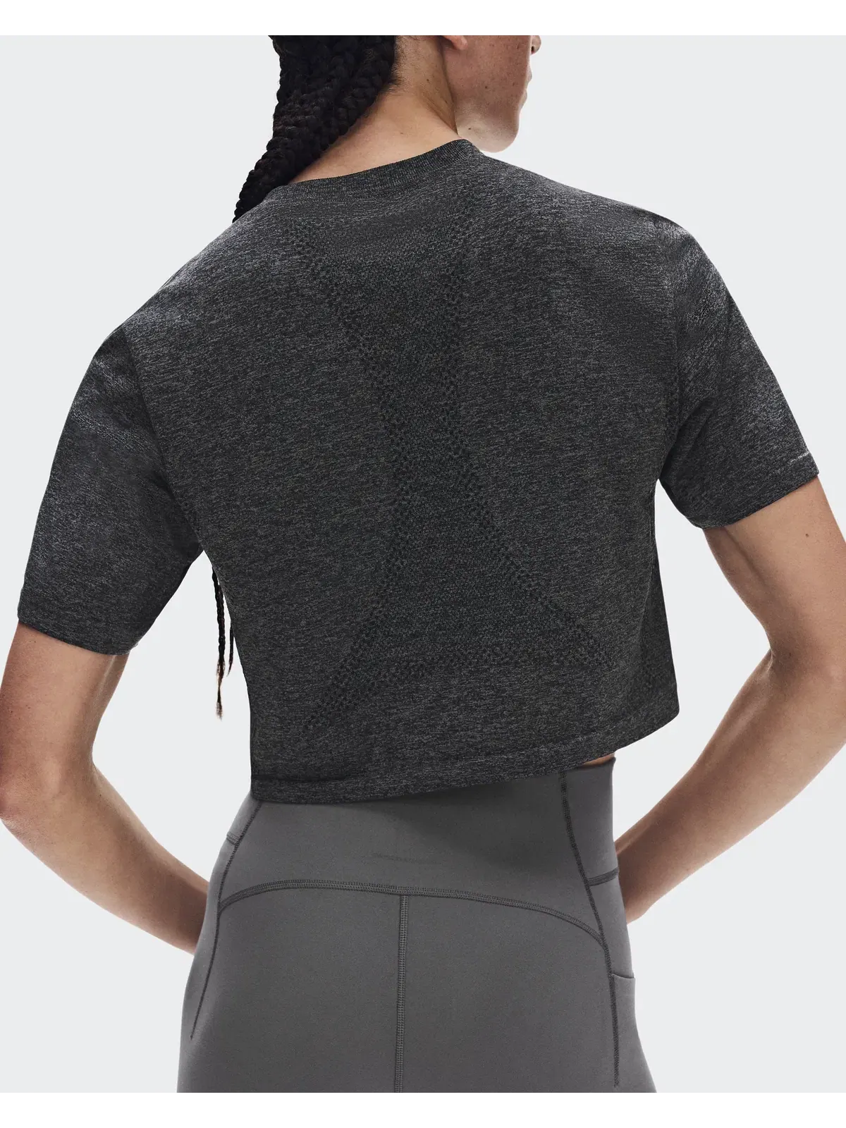 Женская футболка укороченная с принтом Train Flex-T Crop On, Ember Heather — 6