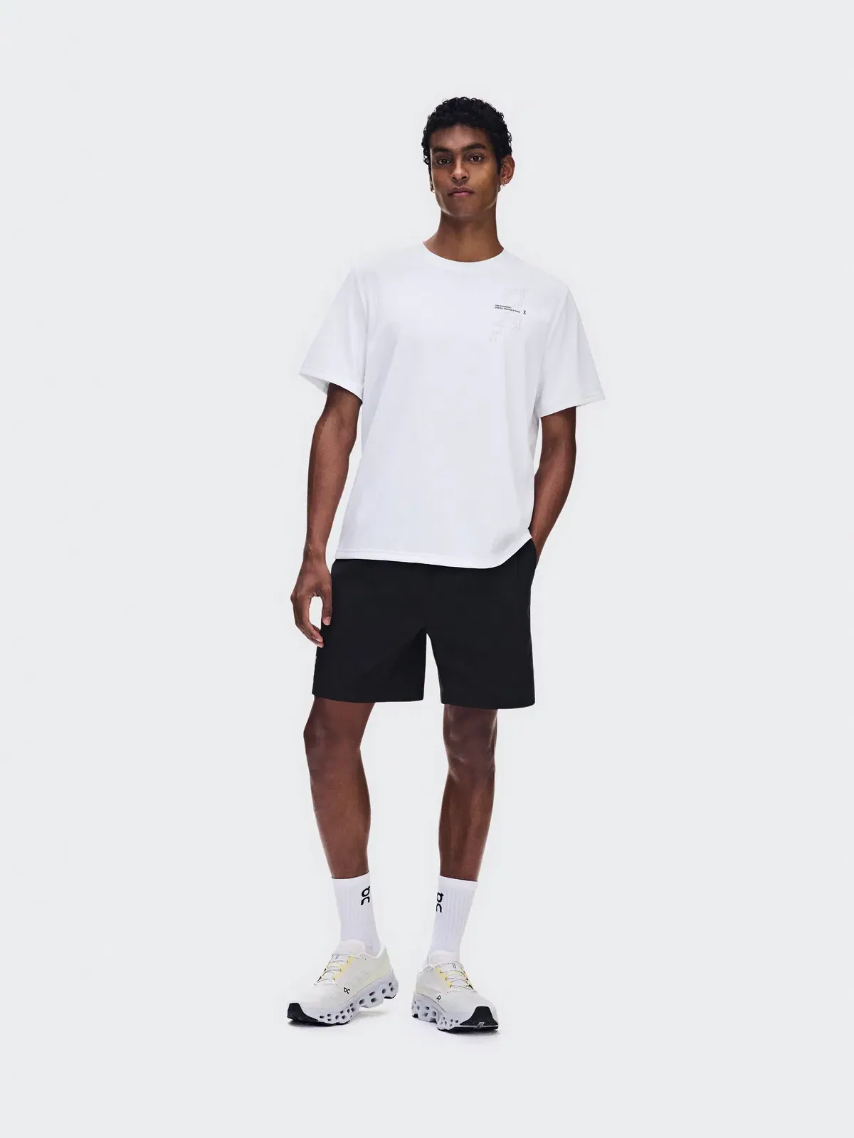 Мужская футболка с принтом Run-T On White — 2