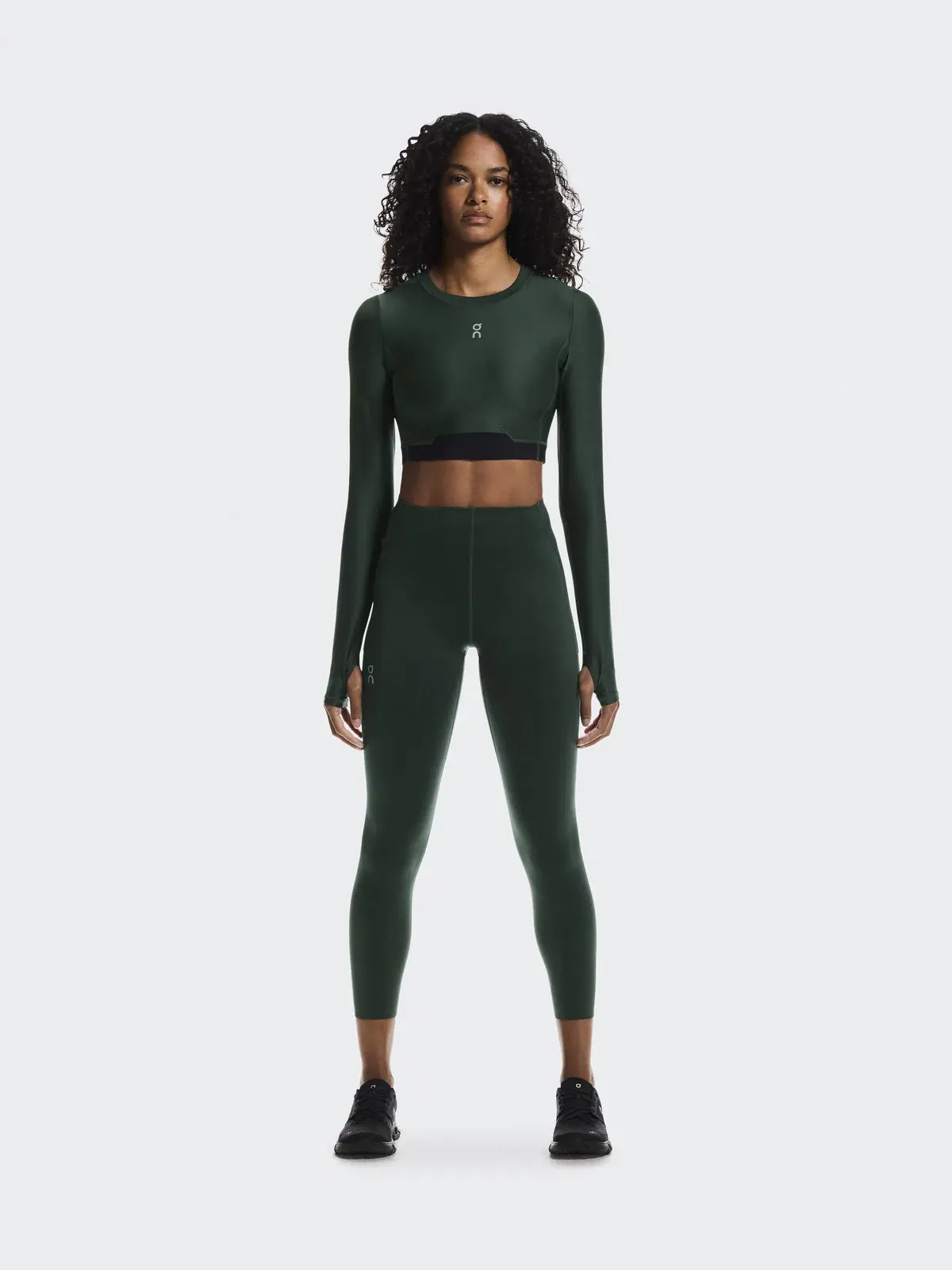 Женский лонгслив с длинным рукавом с сетчатыми вставками Train Long Sleeve Crop On — 2