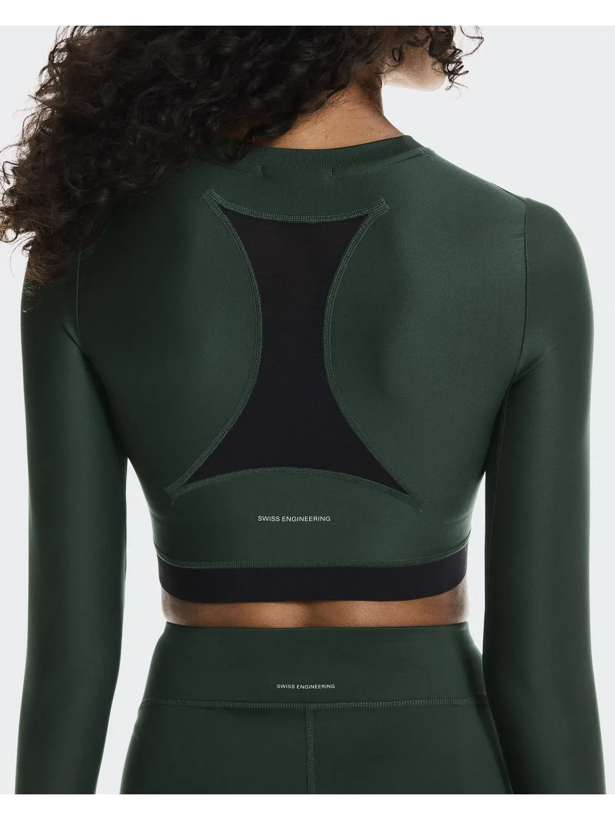 Женский лонгслив с длинным рукавом с сетчатыми вставками Train Long Sleeve Crop On — 4