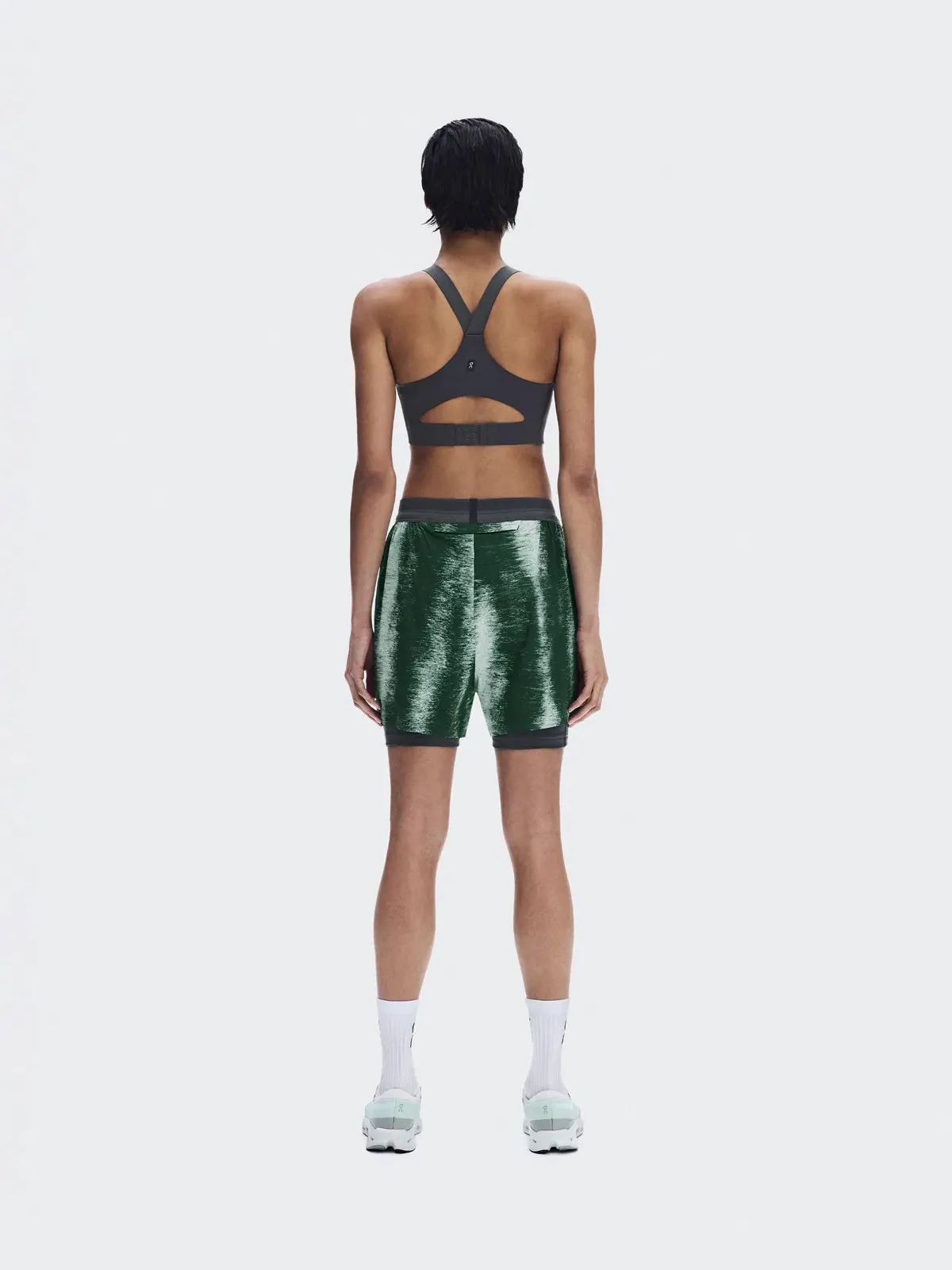 Женские беговые шорты с внутренними тайтсами и принтом Performance Shorts Terra On, Cove/Eclipse — 4