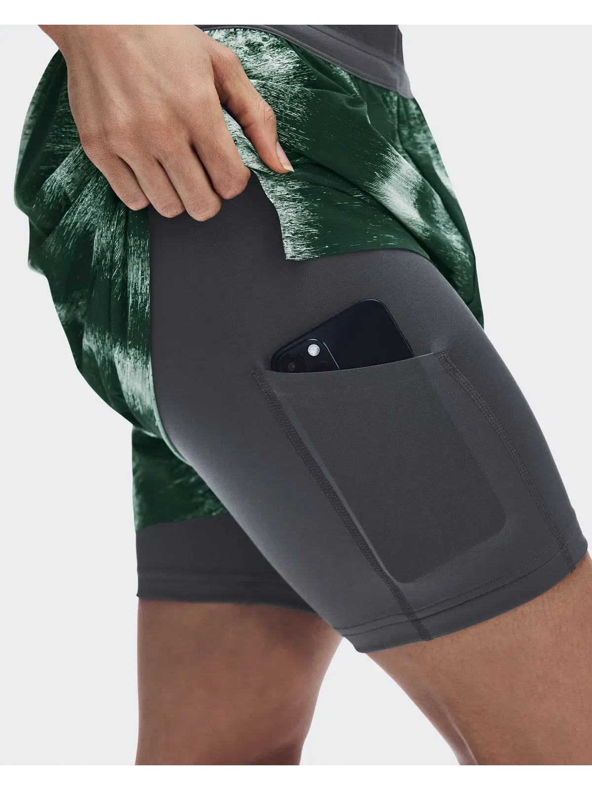 Женские беговые шорты с внутренними тайтсами и принтом Performance Shorts Terra On, Cove/Eclipse — 9
