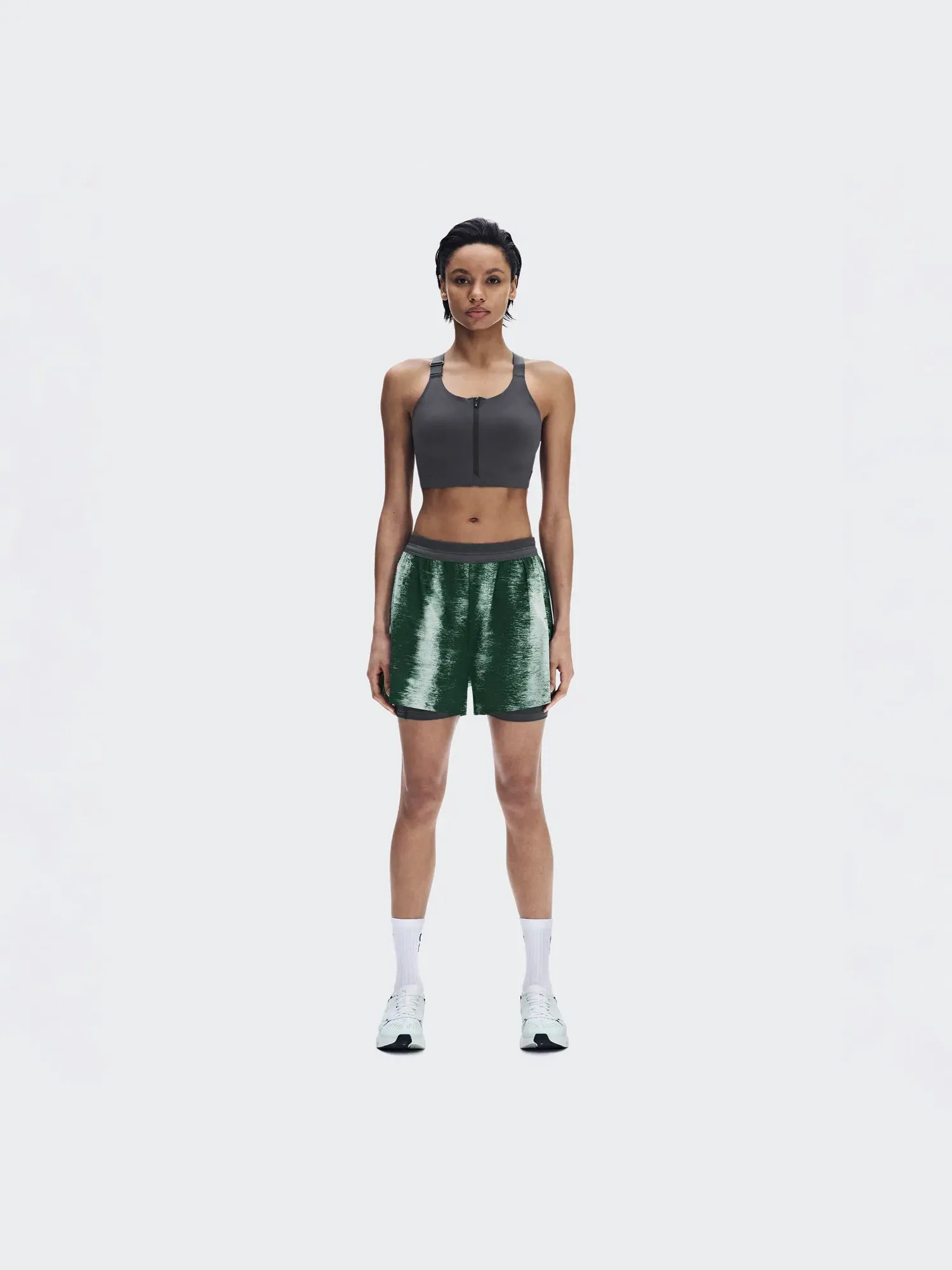 Женские беговые шорты с внутренними тайтсами и принтом Performance Shorts Terra On, Cove/Eclipse — 10