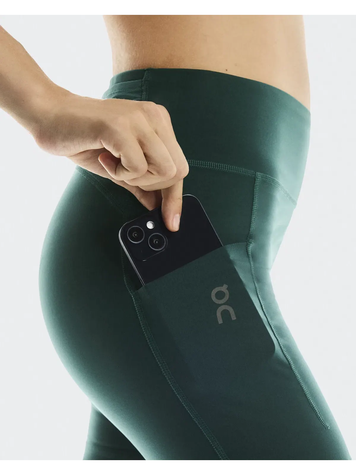 Женские беговые шорты-леггинсы с посадкой Close Performance Tights Short On Spirulina — 7