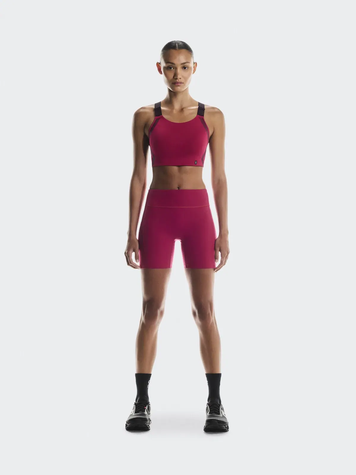 Женские беговые шорты-леггинсы с принтом Performance Tights Short On Grenadine — 2
