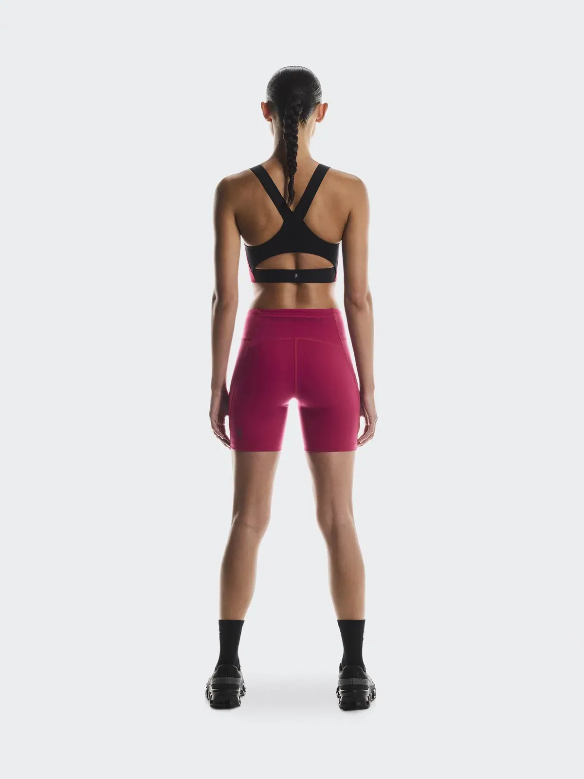 Женские беговые шорты-леггинсы с принтом Performance Tights Short On Grenadine — 3