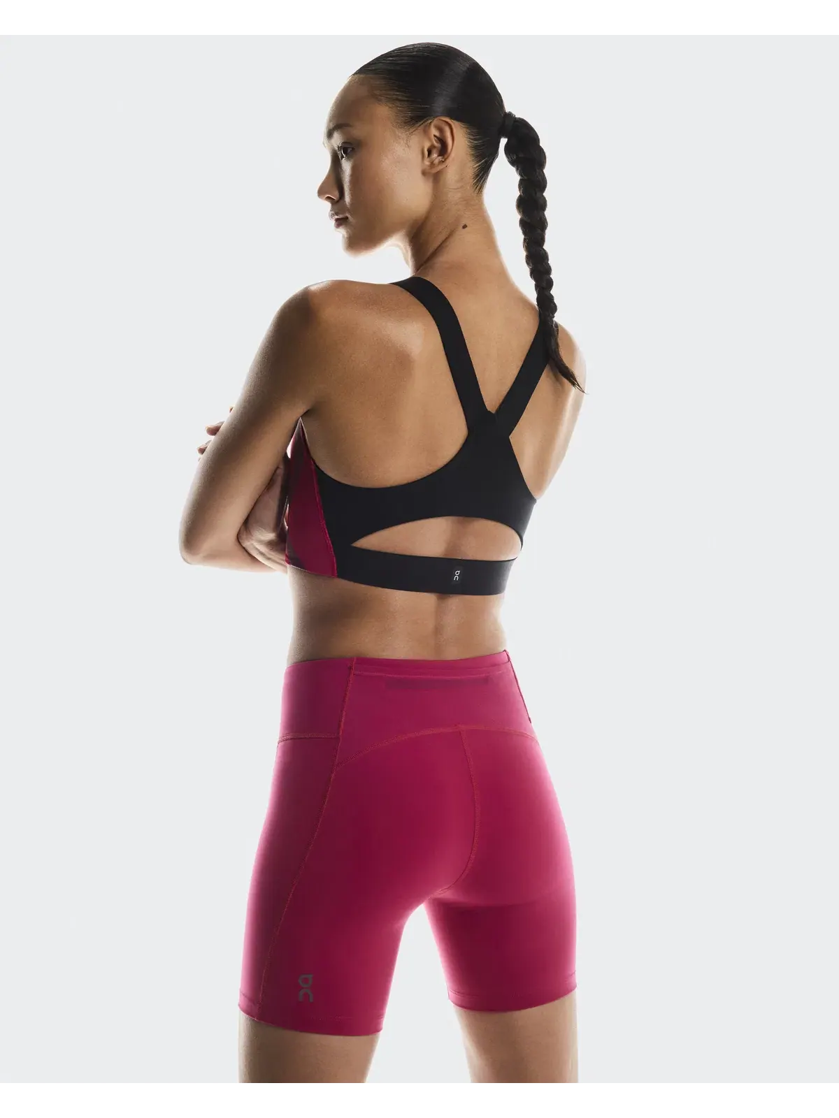 Женские беговые шорты-леггинсы с принтом Performance Tights Short On Grenadine — 5