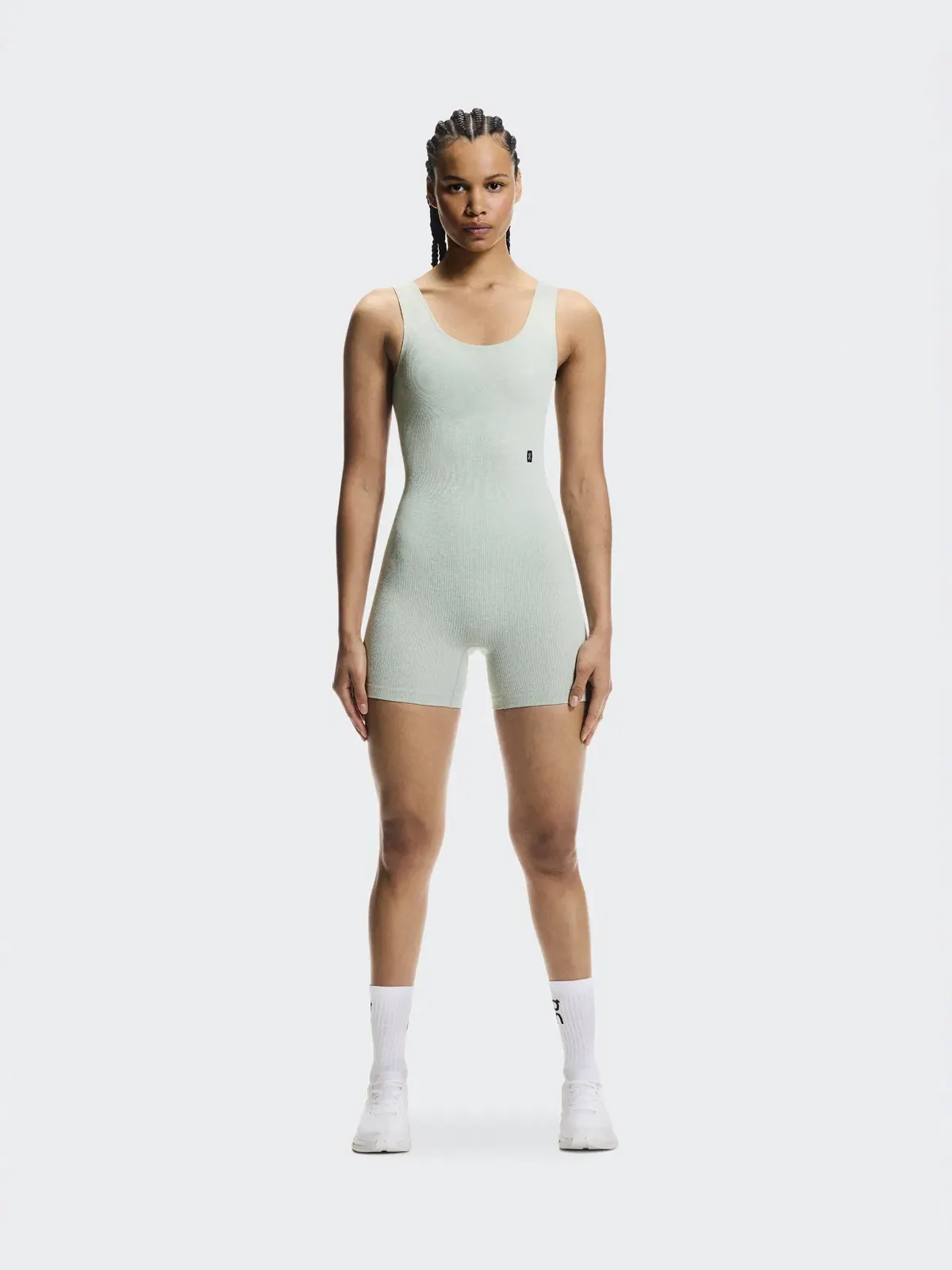 Женский боди-комбинезон бесшовный Studio Knit Bodysuit On, Mineral Heather — 2