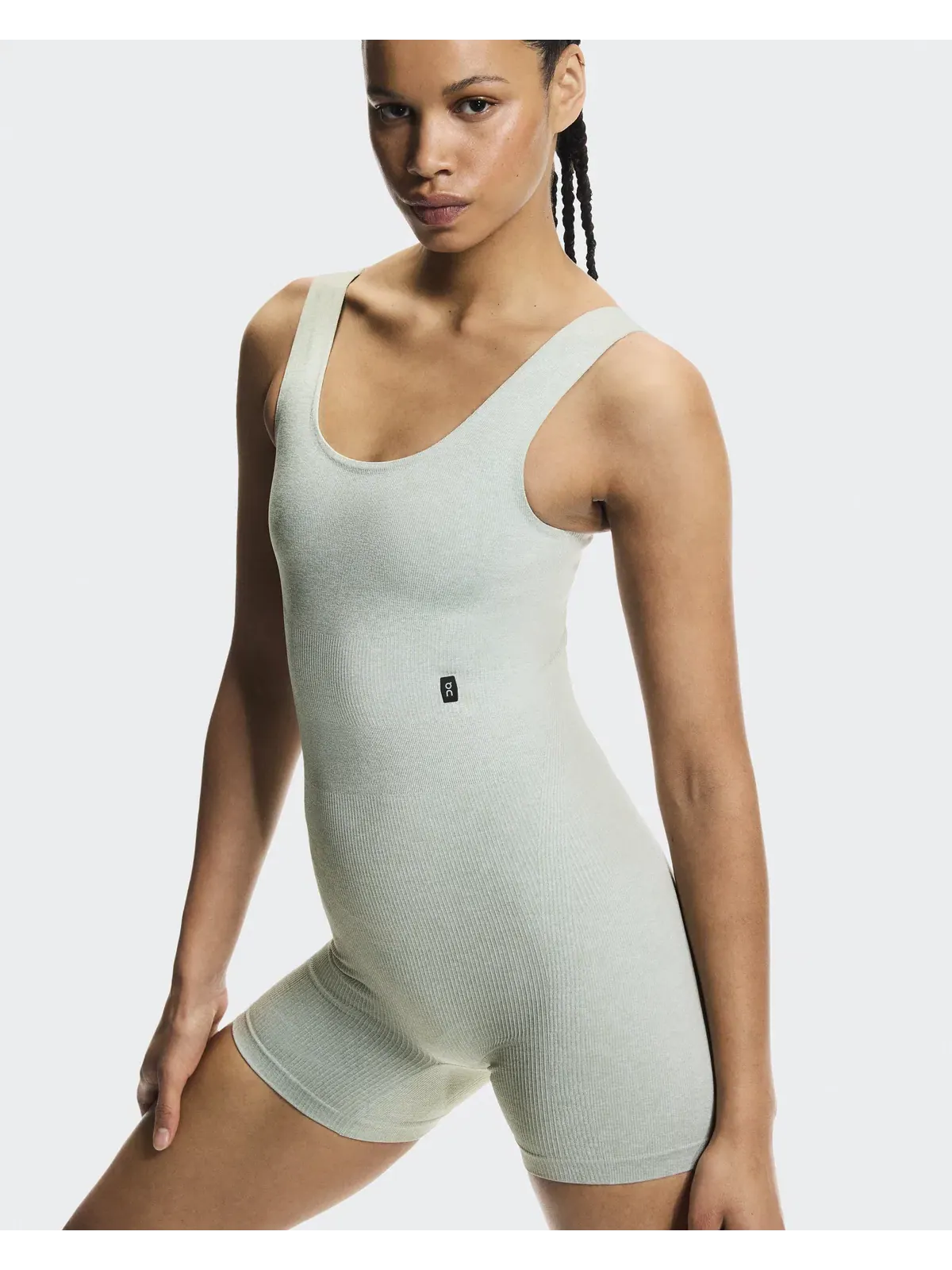 Женский боди-комбинезон бесшовный Studio Knit Bodysuit On, Mineral Heather — 4