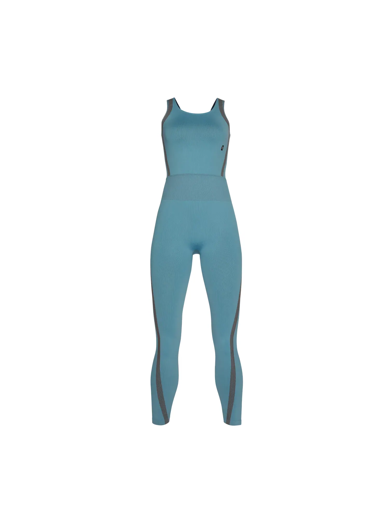 Женский боди-комбинезон с открытой спиной Studio Knit Bodysuit 7/8 On, Niagara Rock — 1