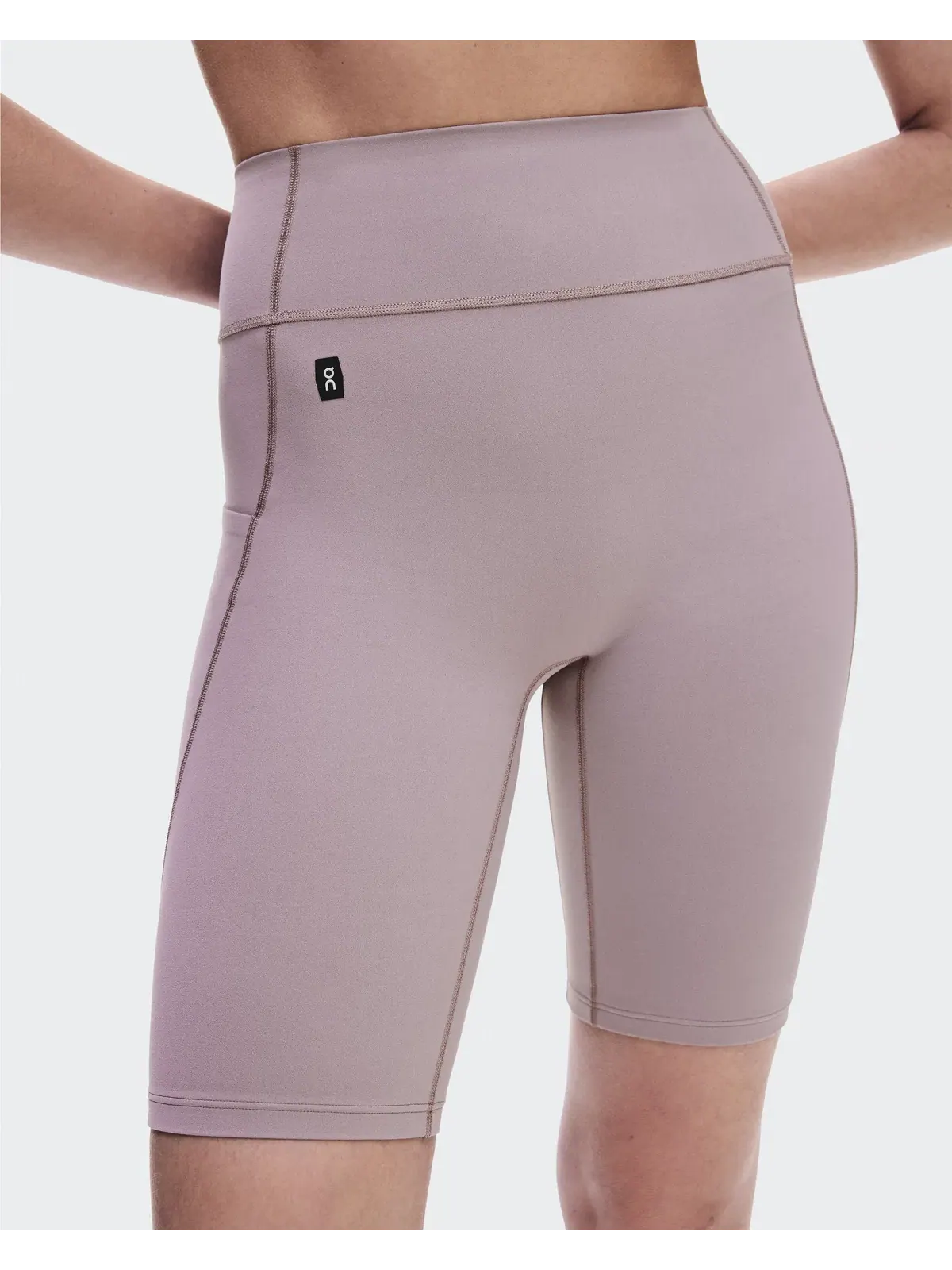 Женские шорты-леггинсы с высокой посадкой и карманом для телефона Studio Leggings Short On, Heron — 3